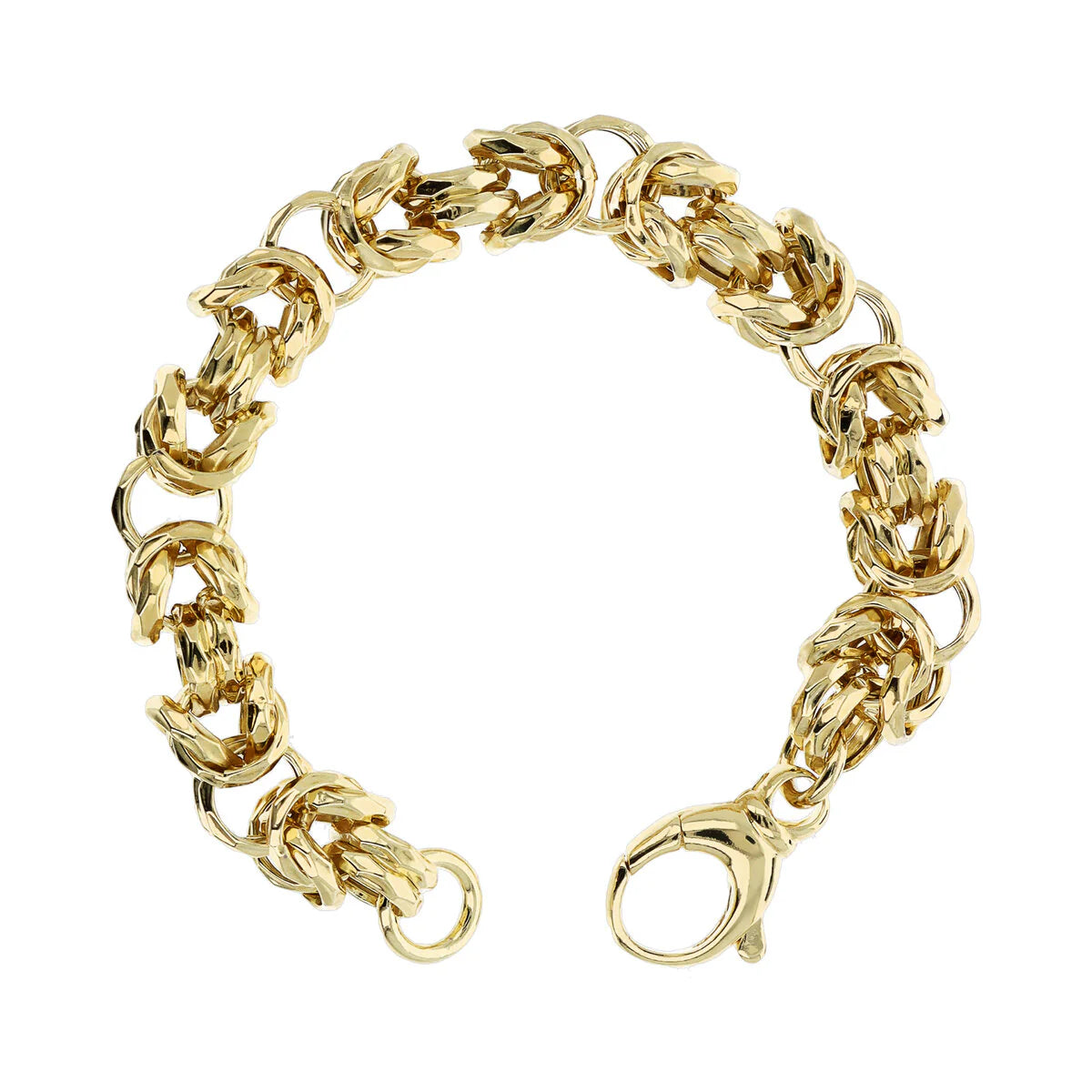 Etrusca - Bracciale Maxi Catena Bizantina Martellata