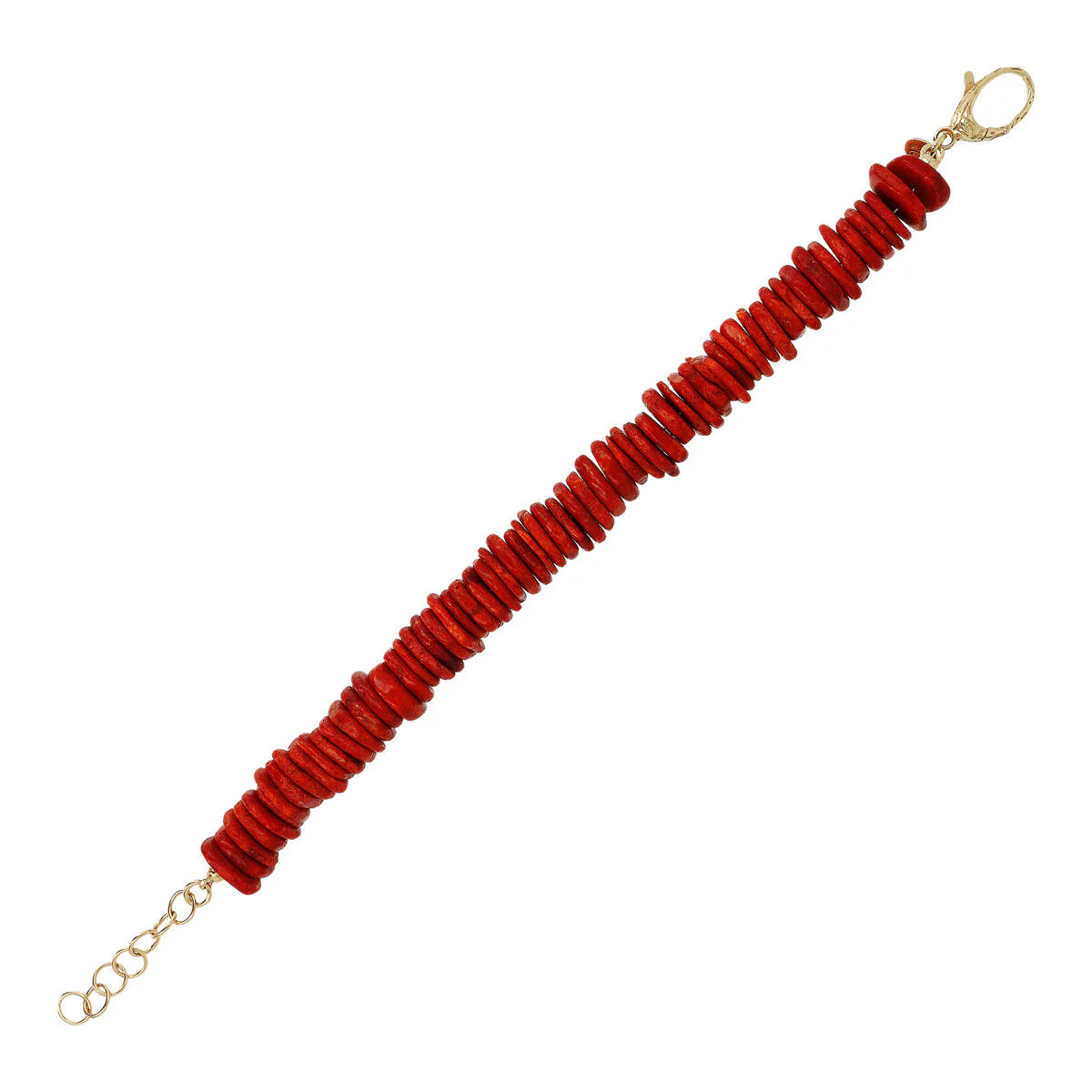 Etrusca - Bracciale in Argento 925 Placcato Oro Giallo 18kt con Rondelle in Pietra Naturale