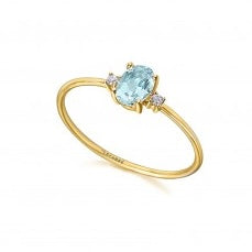 LeCarrè - Anello in Oro con Topazio e Diamanti