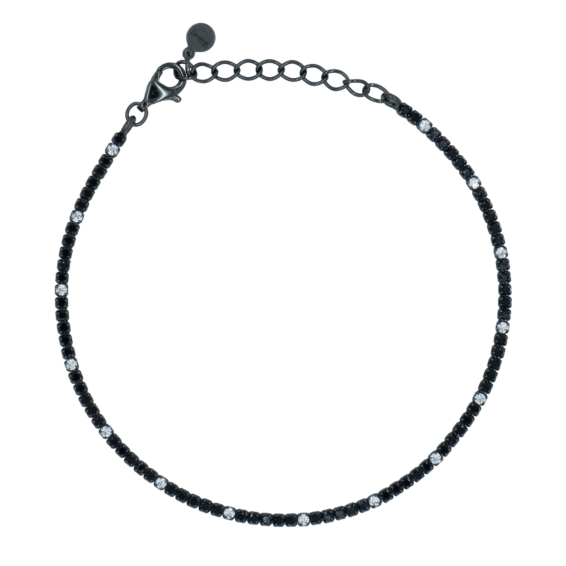 Bracciale Dilvdò Tennis 1.5mm Black Black & White
