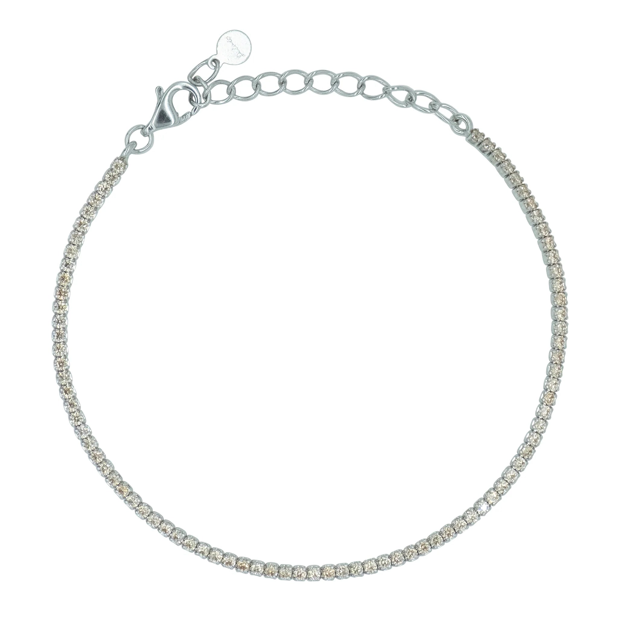 Bracciale Dilvdò Tennis 1.5mm Silver Champagne