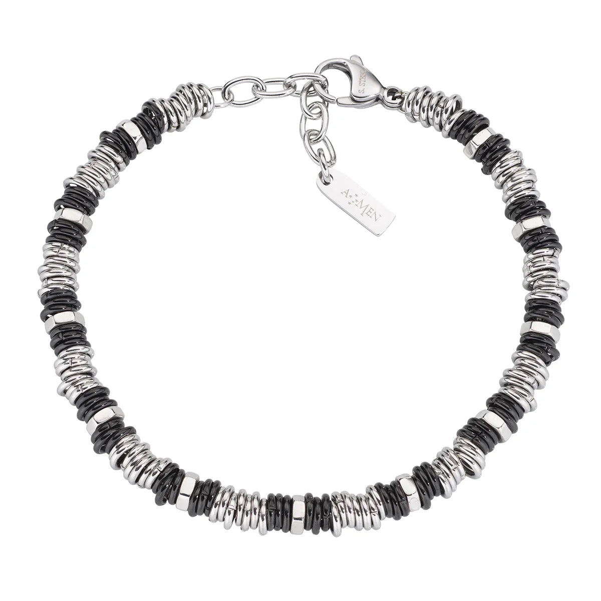 Bracciale in Acciaio Bicolore con Rondelle