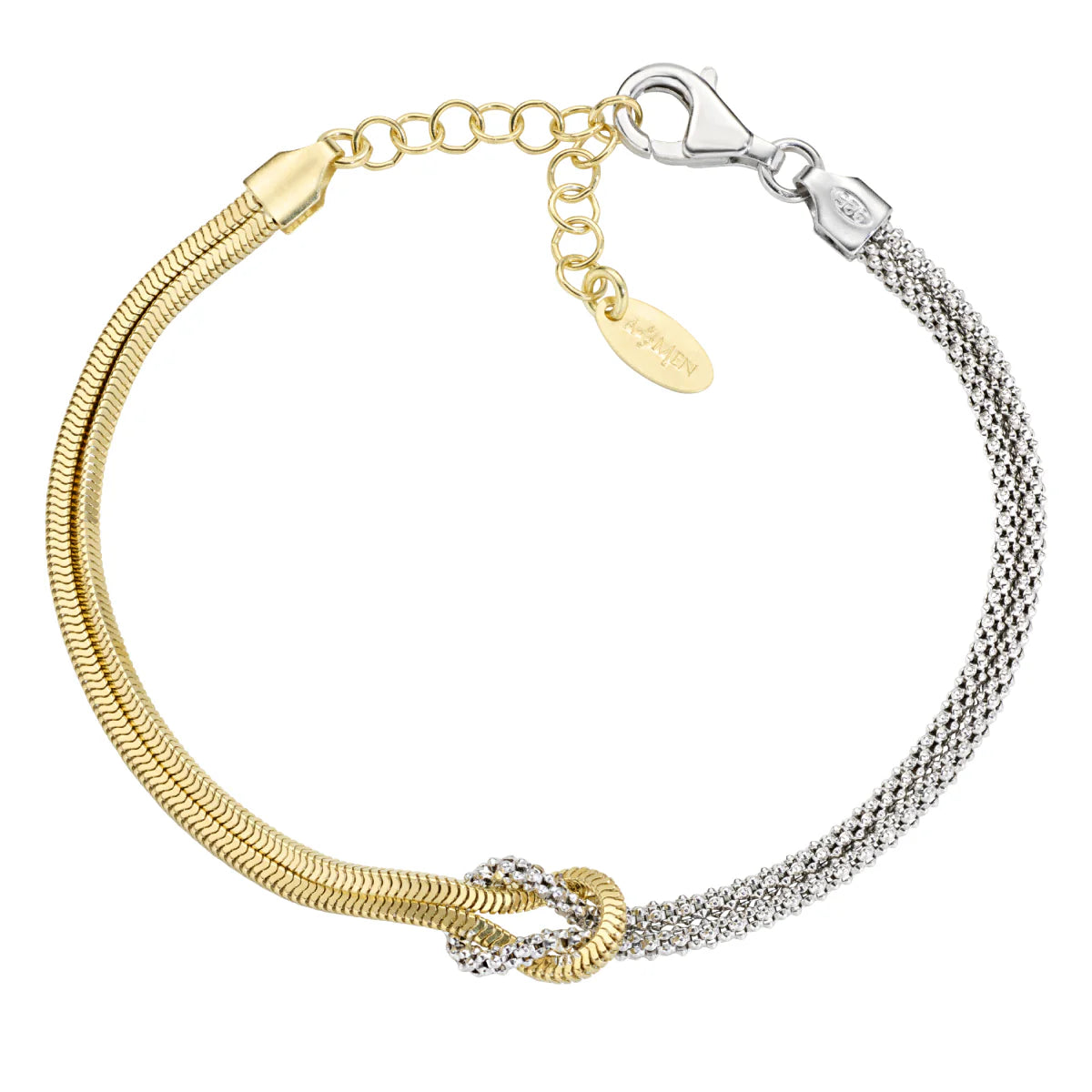 Bracciale Nodo d'Amore Bicolore