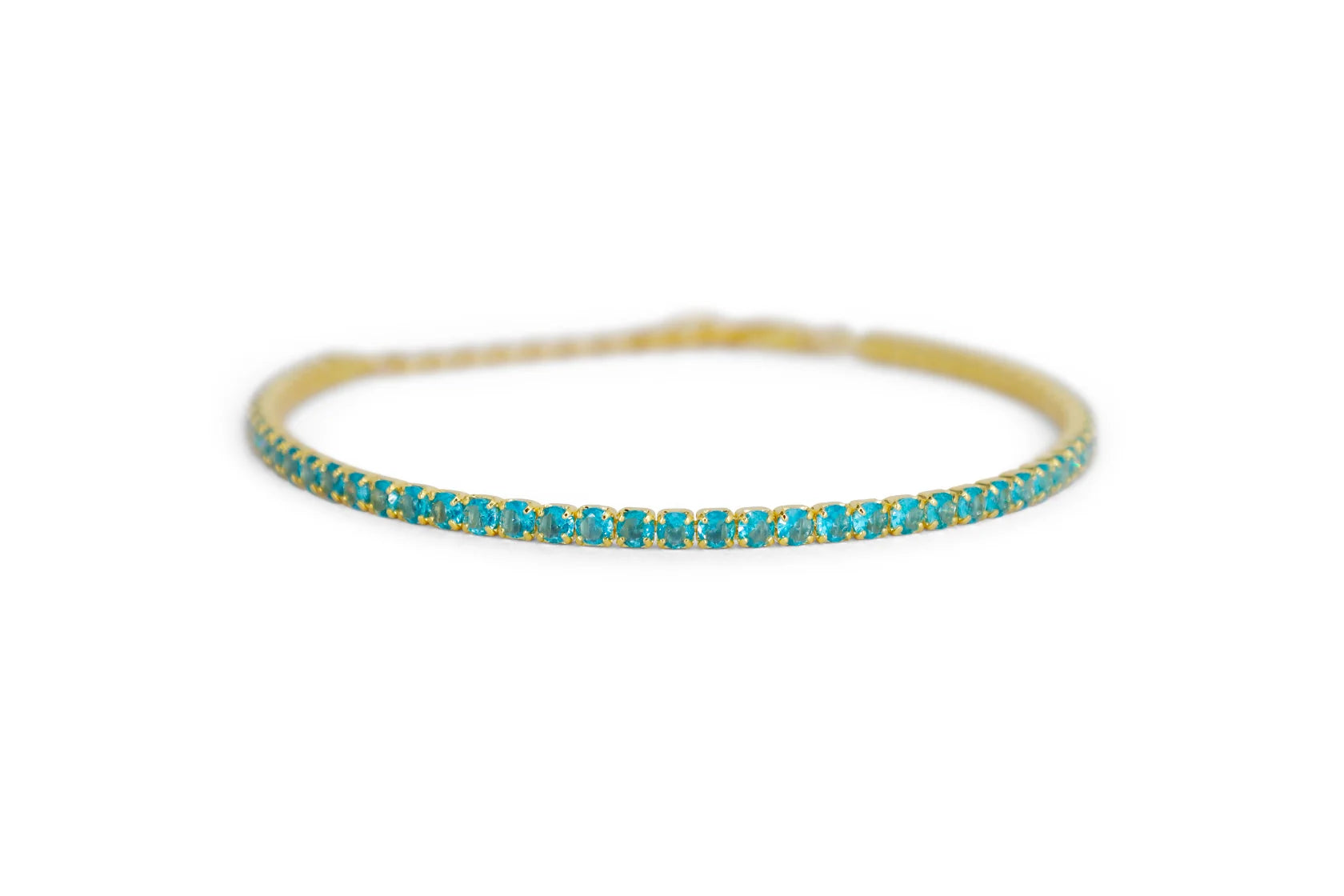 Bracciale Dilvdò Tennis 2.5mm Gold Turquoise