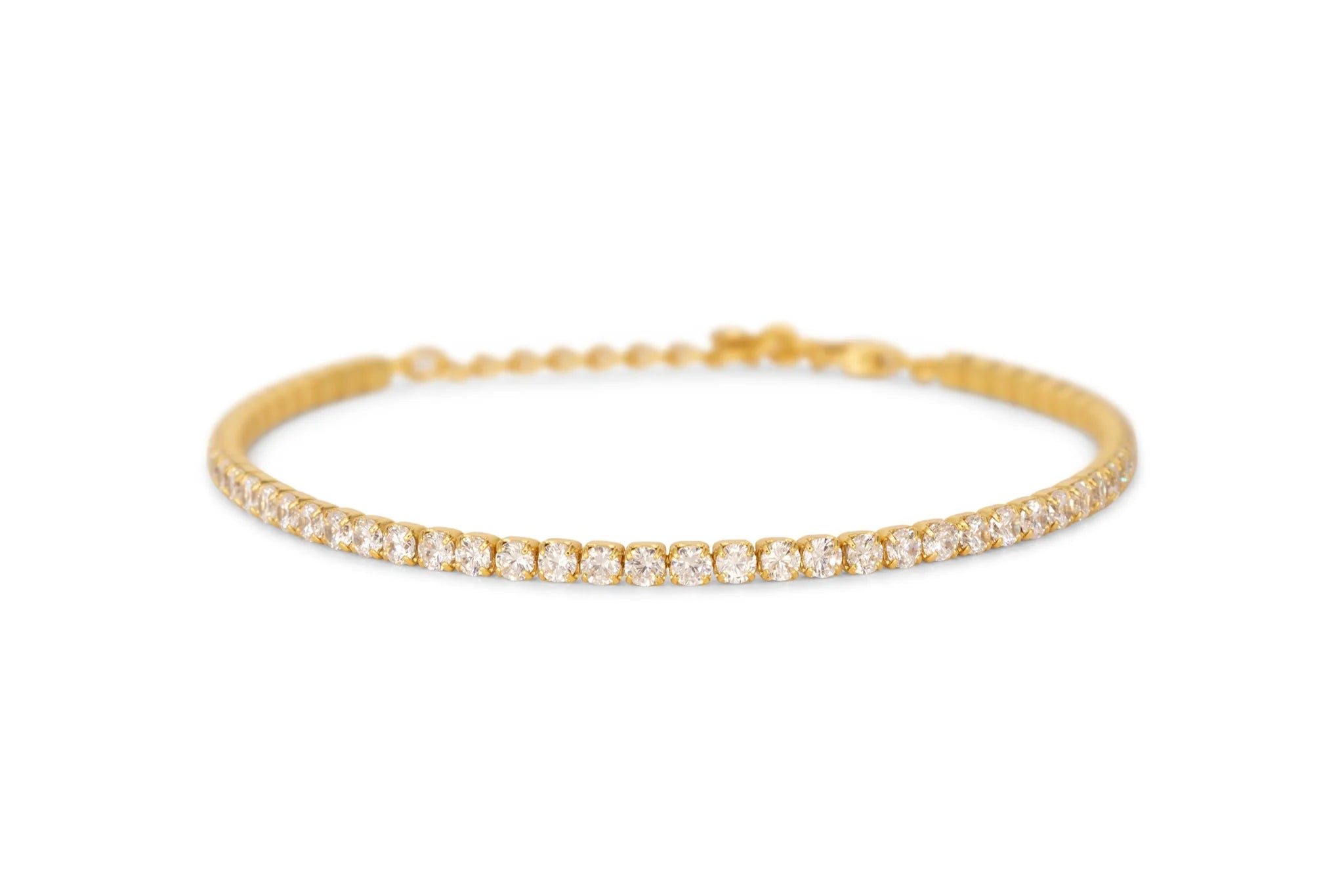 Bracciale Dilvdò Tennis 2.5mm Gold White