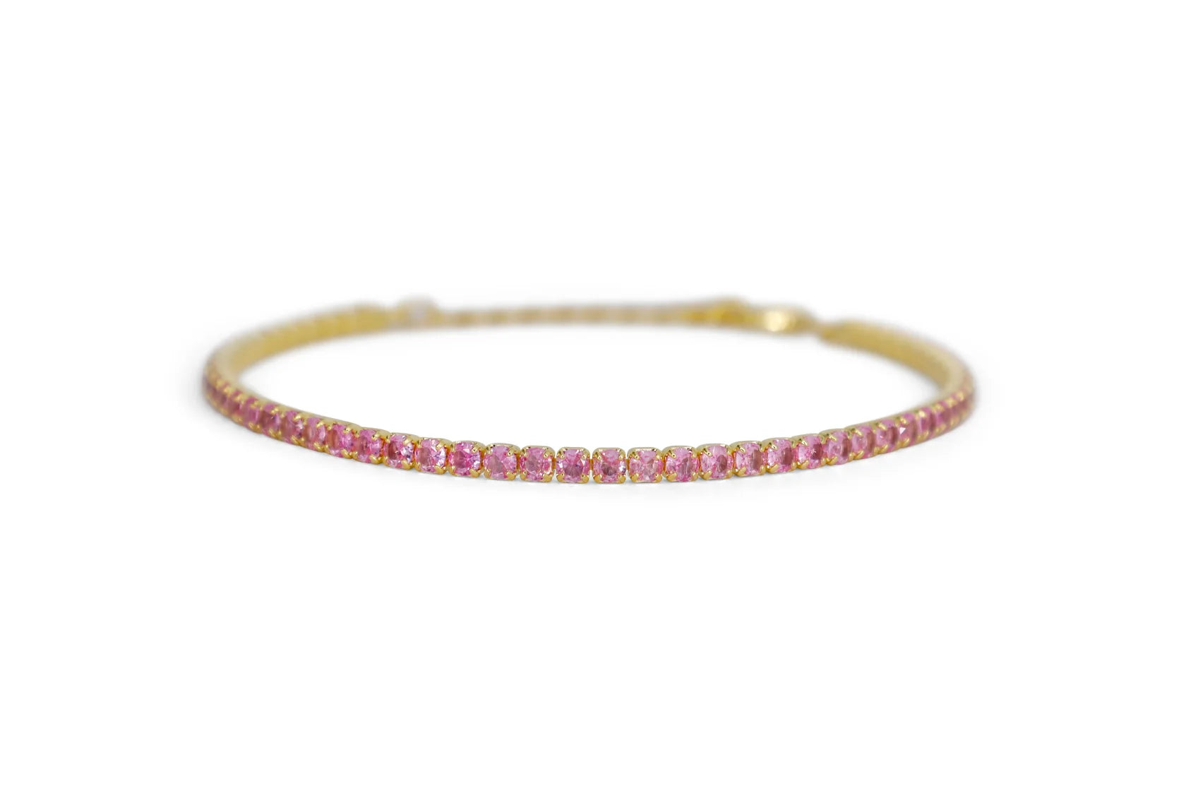 Bracciale Dilvdò Tennis 2.5mm Gold Fucsia