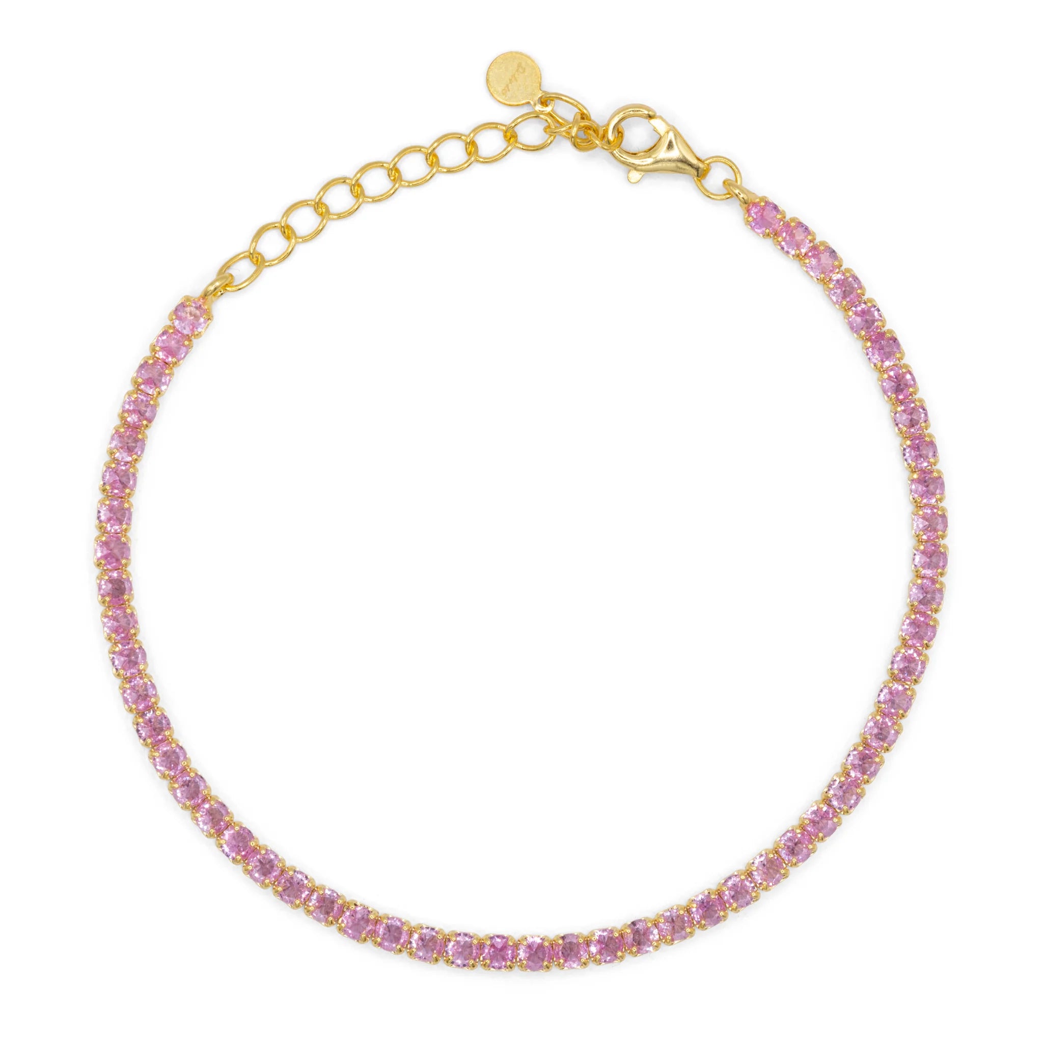 Bracciale Dilvdò Tennis 2.5mm Gold Fucsia
