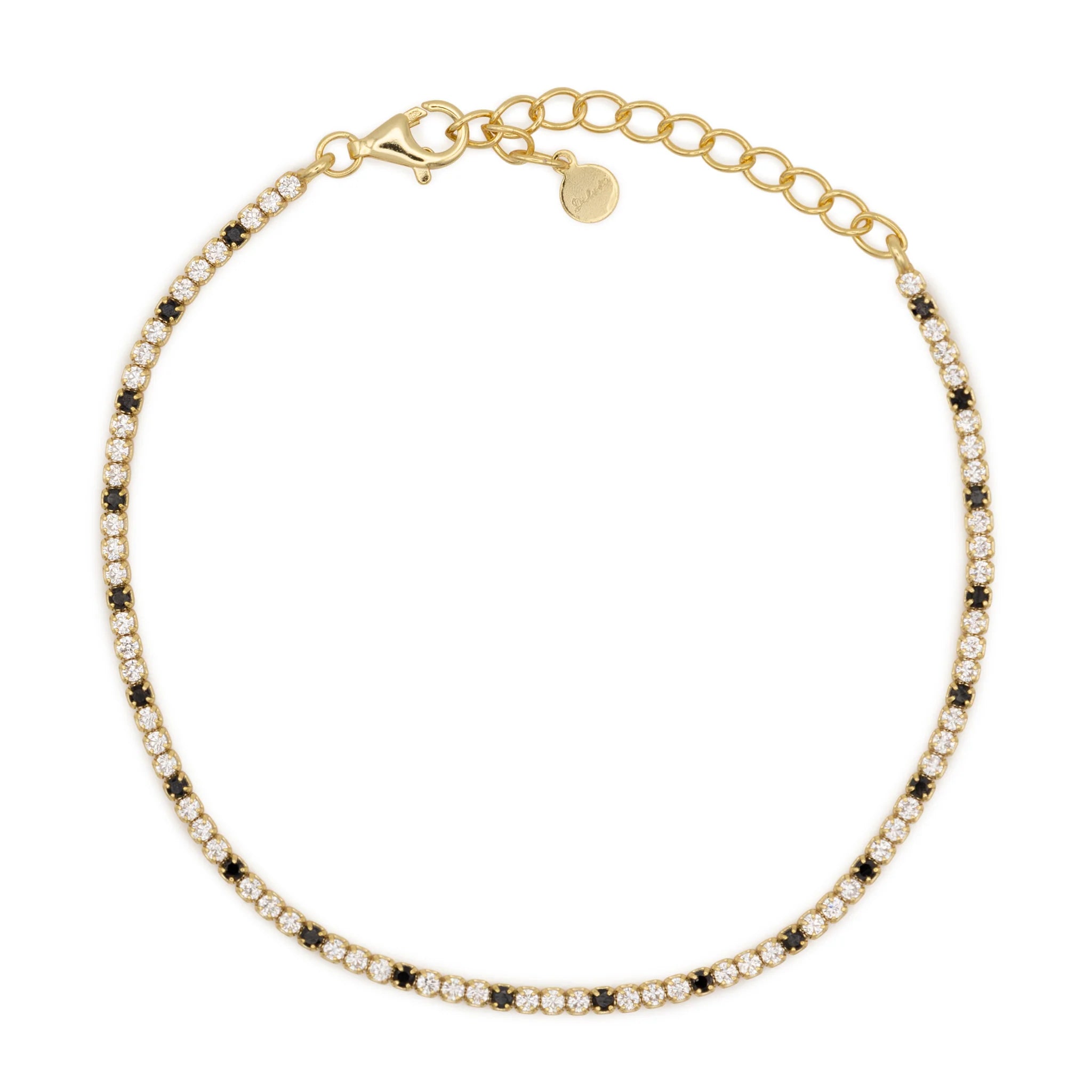 Bracciale Dilvdò Tennis 1.5mm Gold White & Black