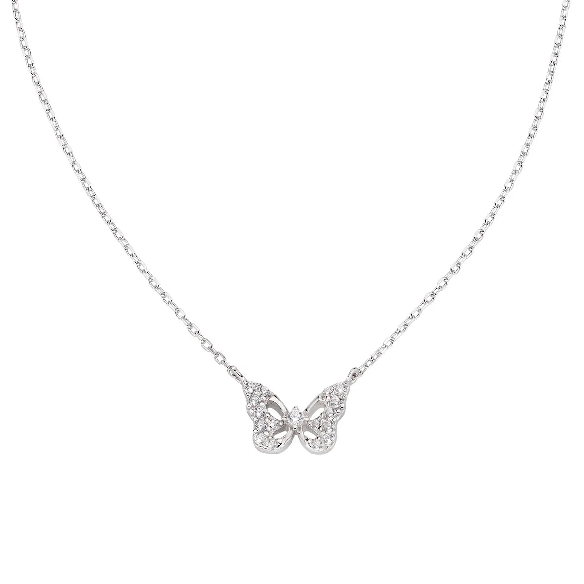 Collana Farfalla in Argento con Zirconi