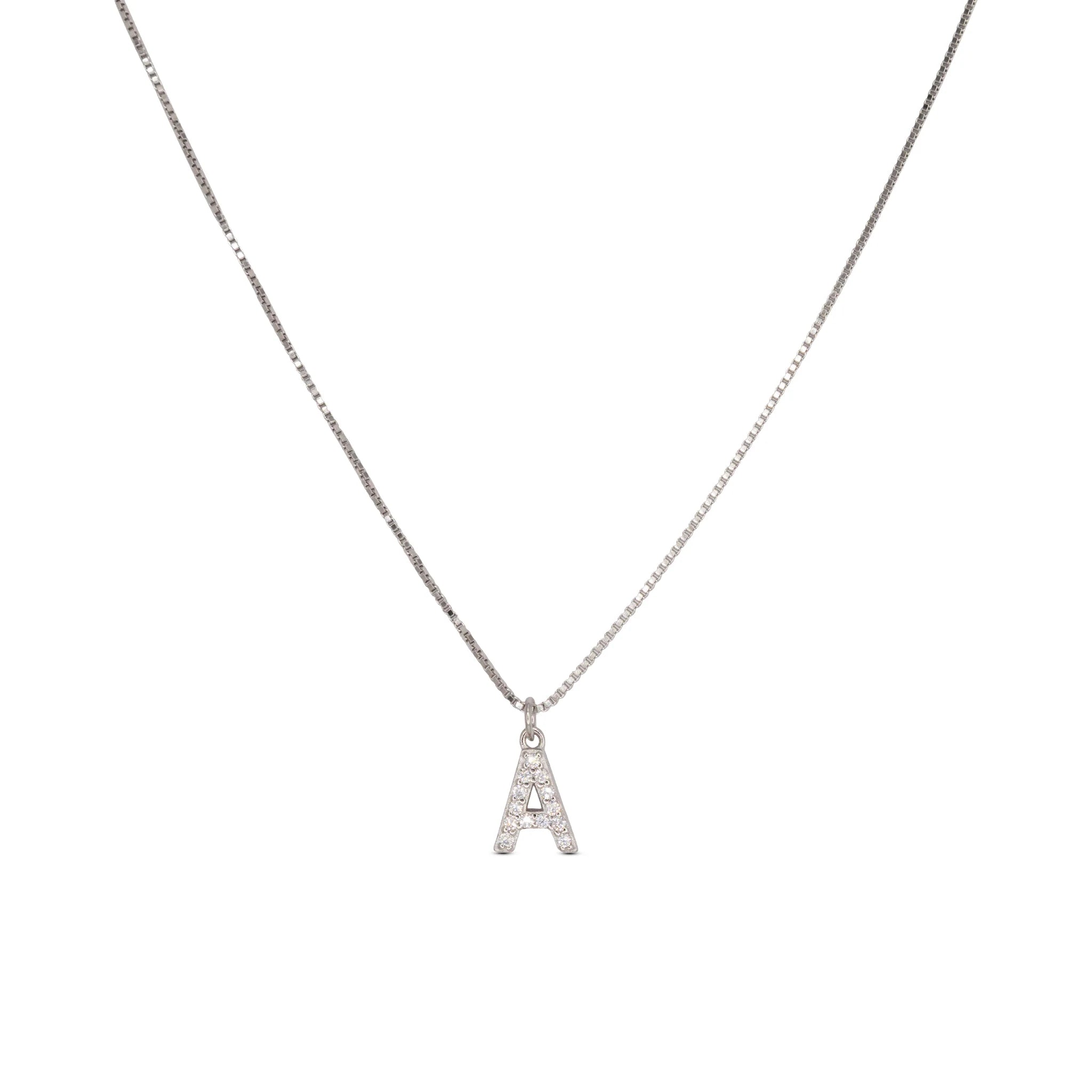 Initial Letters Necklace Dilvdò Silver White