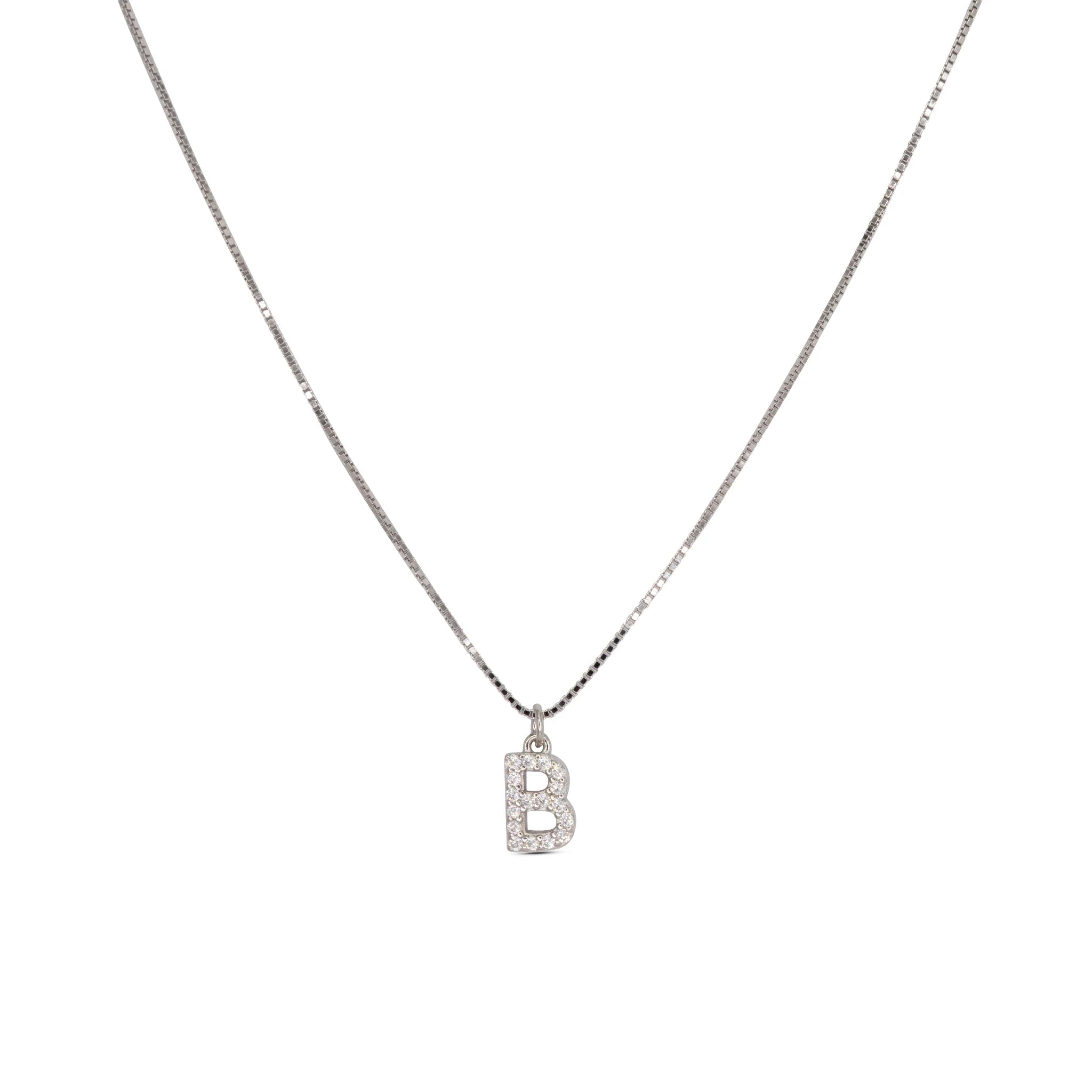 Initial Letters Necklace Dilvdò Silver White