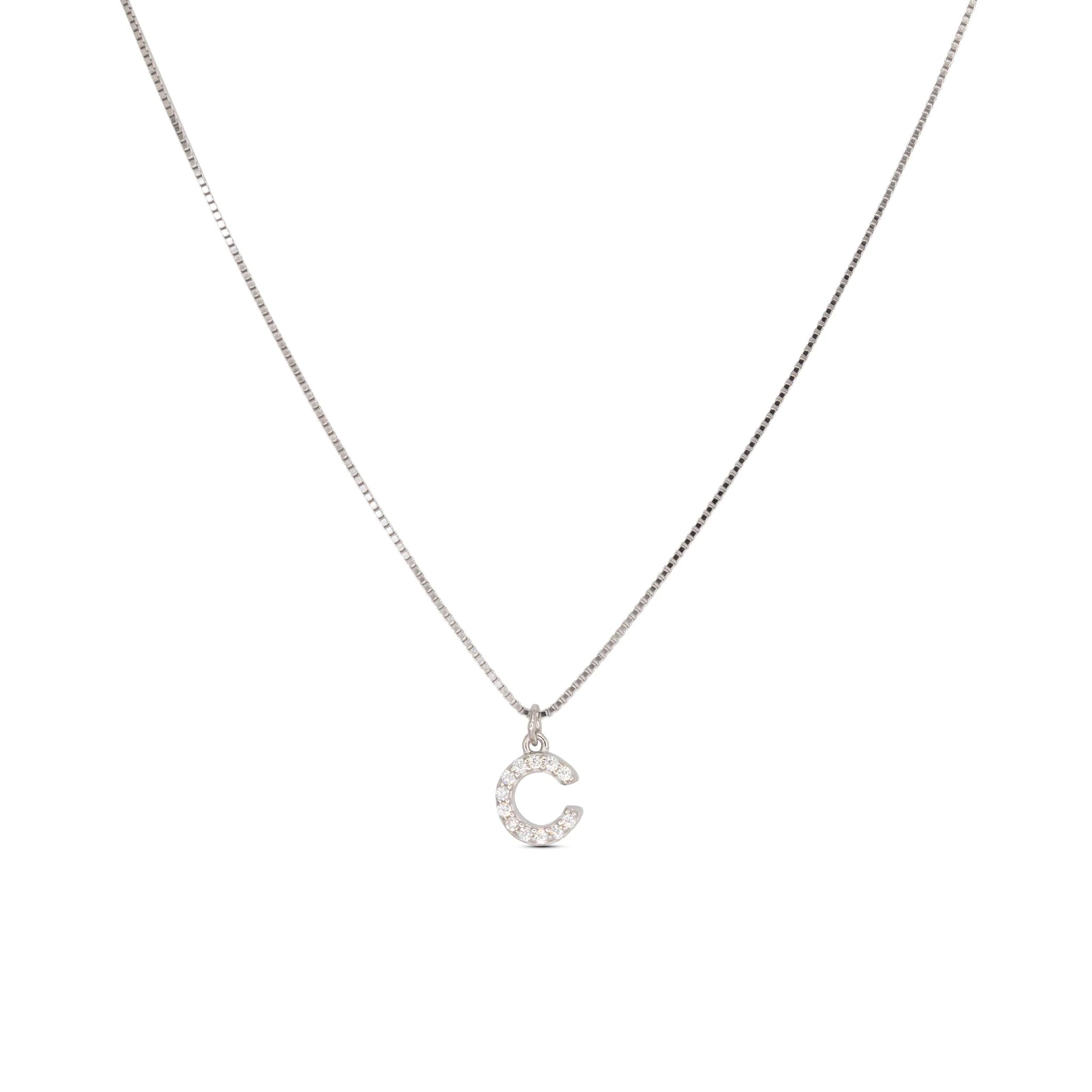 Initial Letters Necklace Dilvdò Silver White