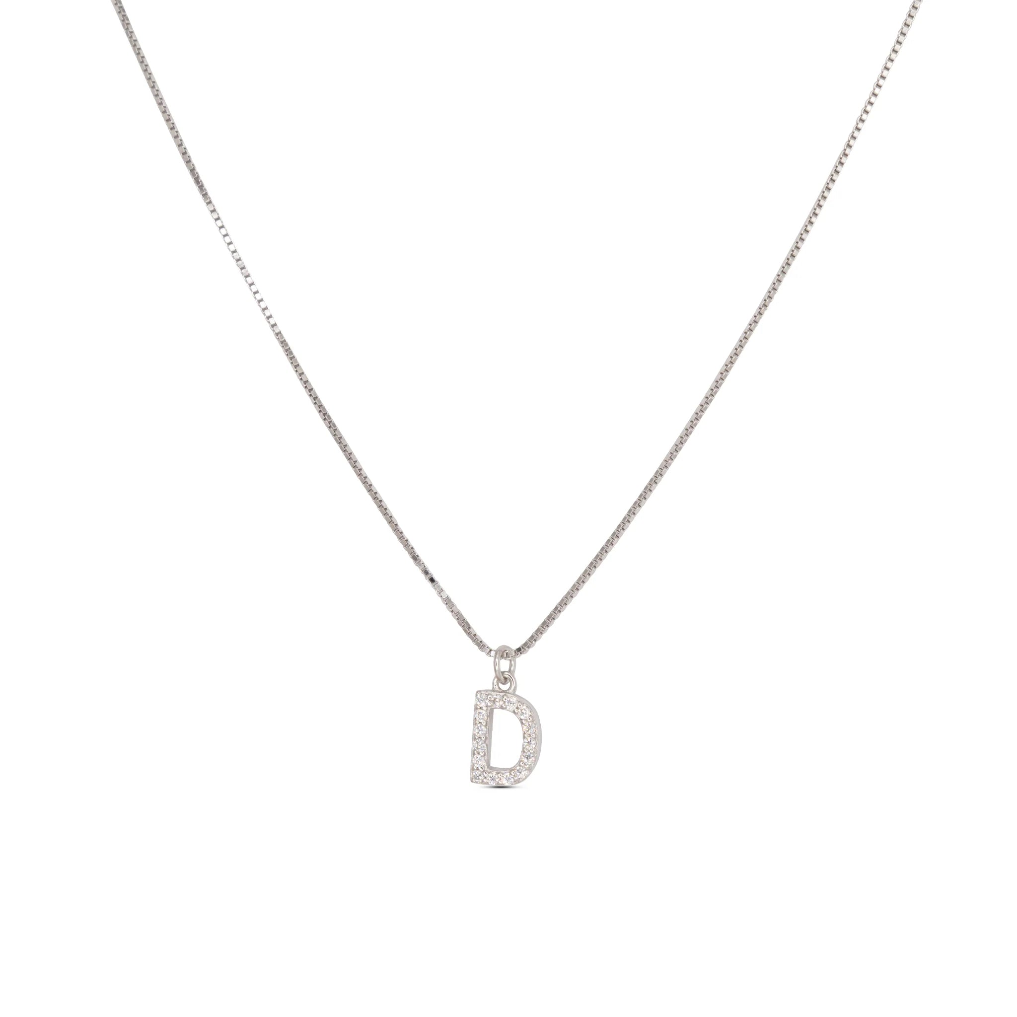 Initial Letters Necklace Dilvdò Silver White