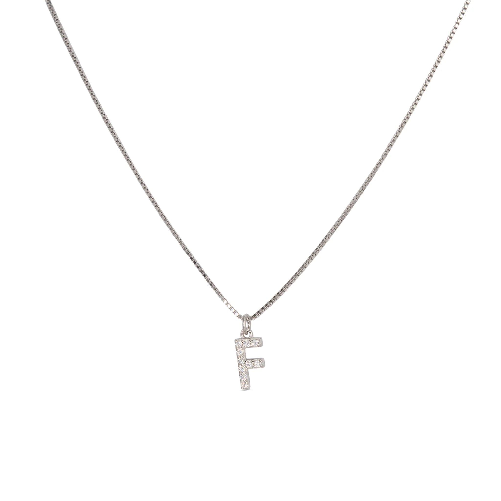 Initial Letters Necklace Dilvdò Silver White