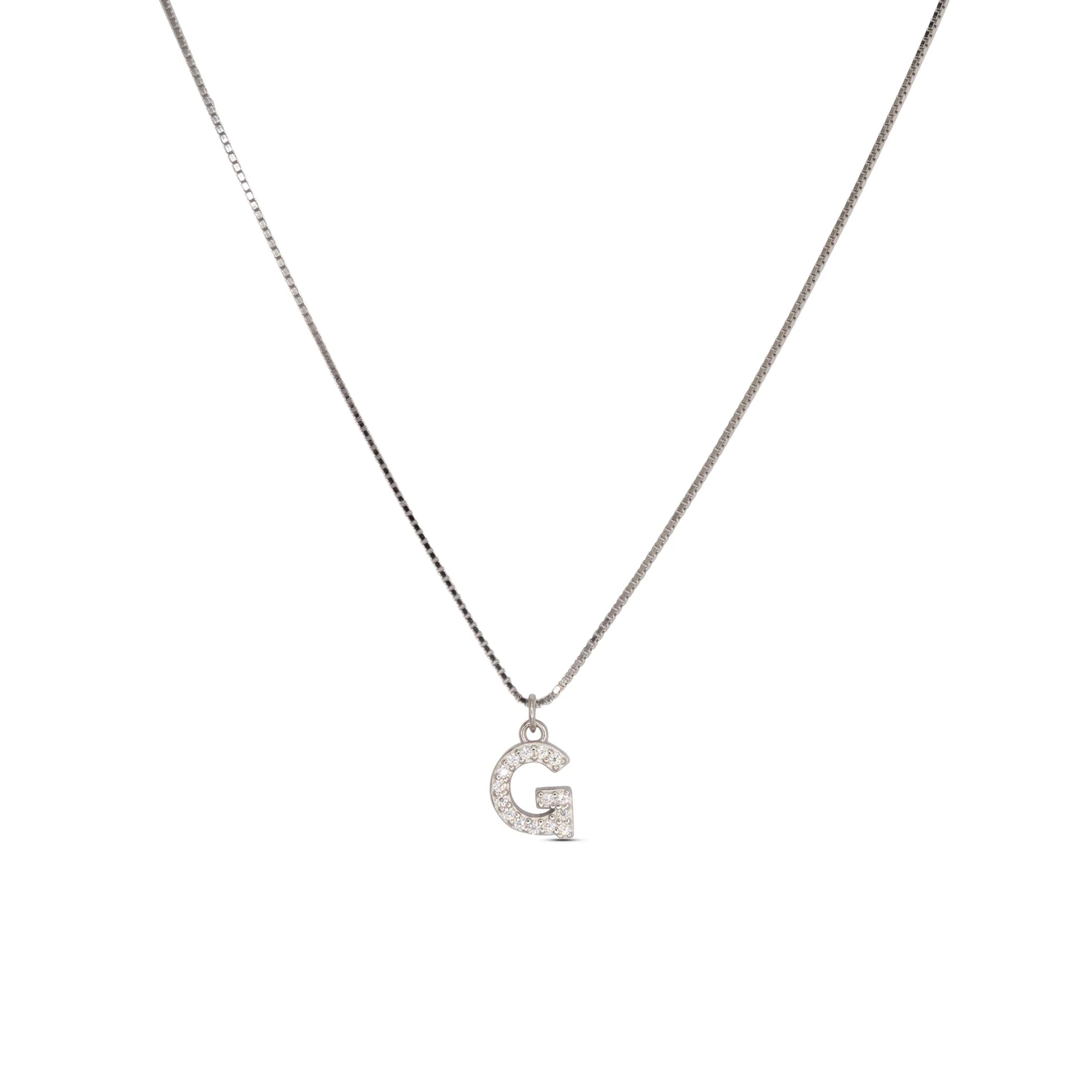 Initial Letters Necklace Dilvdò Silver White
