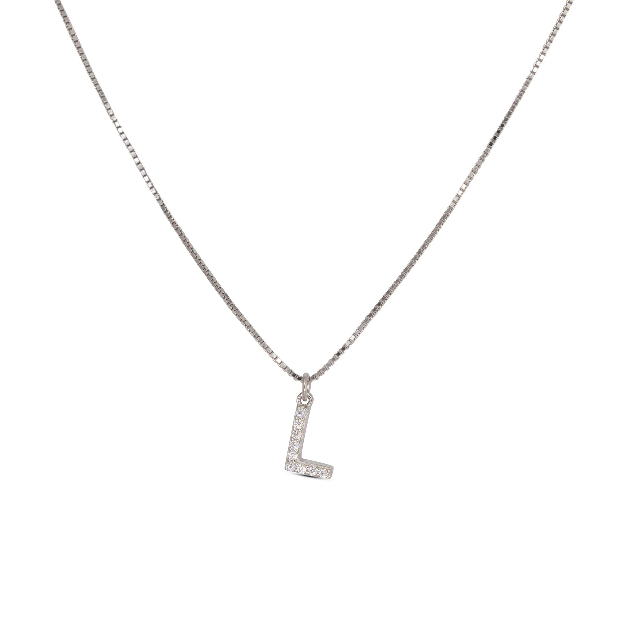 Initial Letters Necklace Dilvdò Silver White