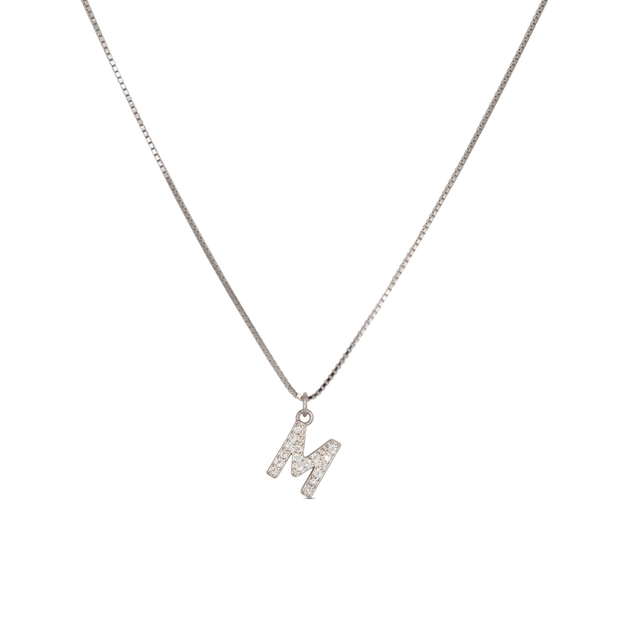 Initial Letters Necklace Dilvdò Silver White