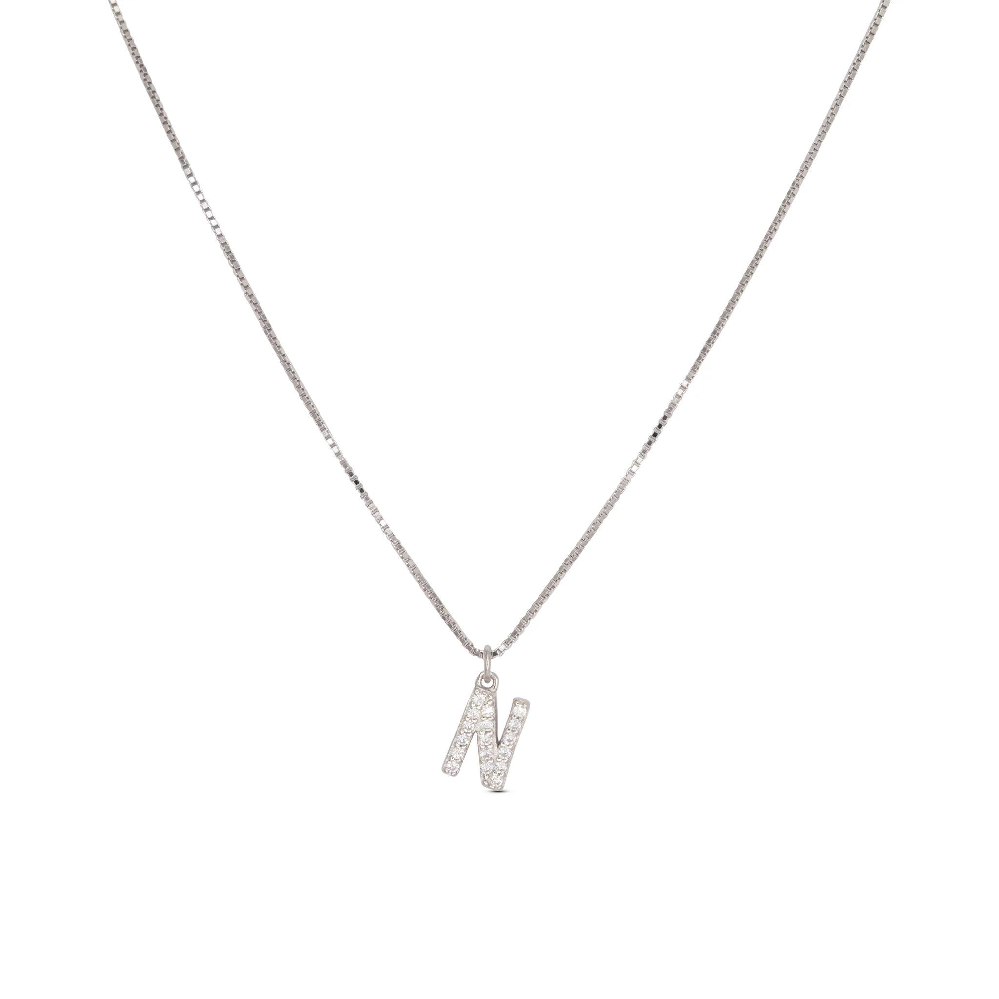 Initial Letters Necklace Dilvdò Silver White
