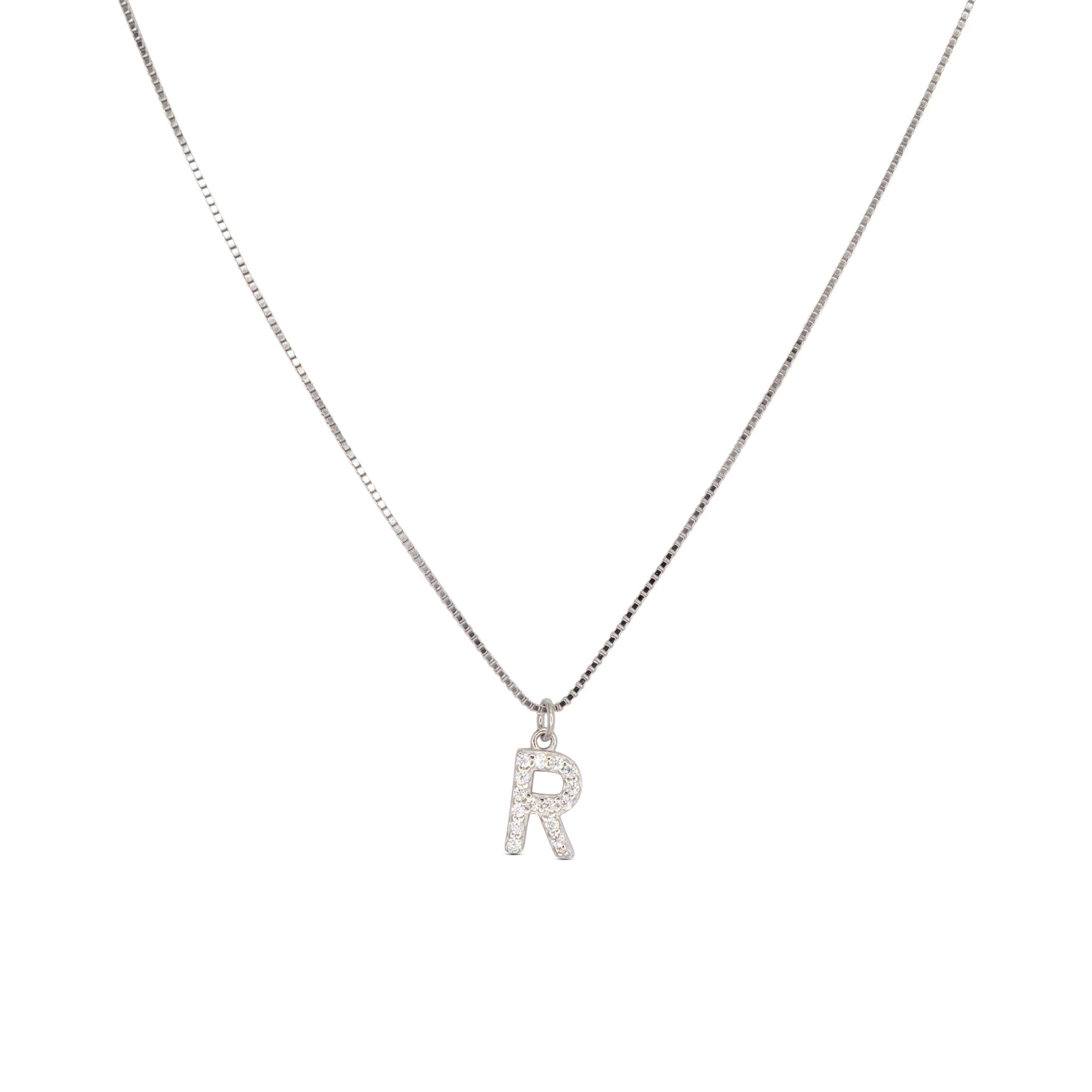 Initial Letters Necklace Dilvdò Silver White