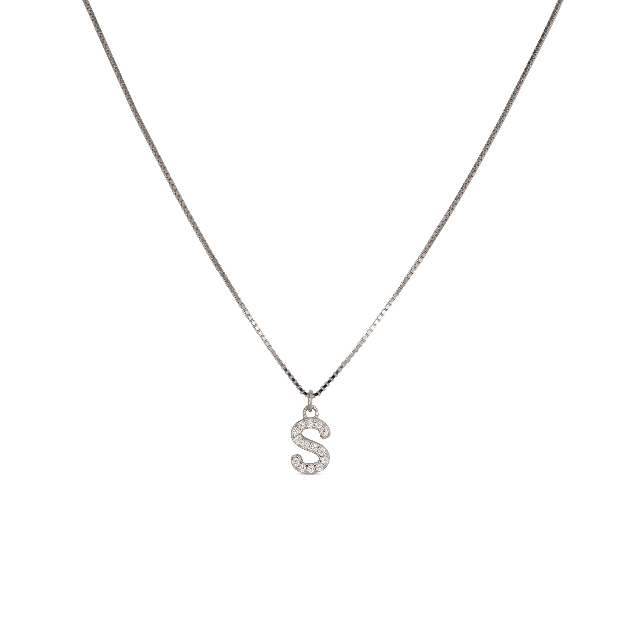 Initial Letters Necklace Dilvdò Silver White