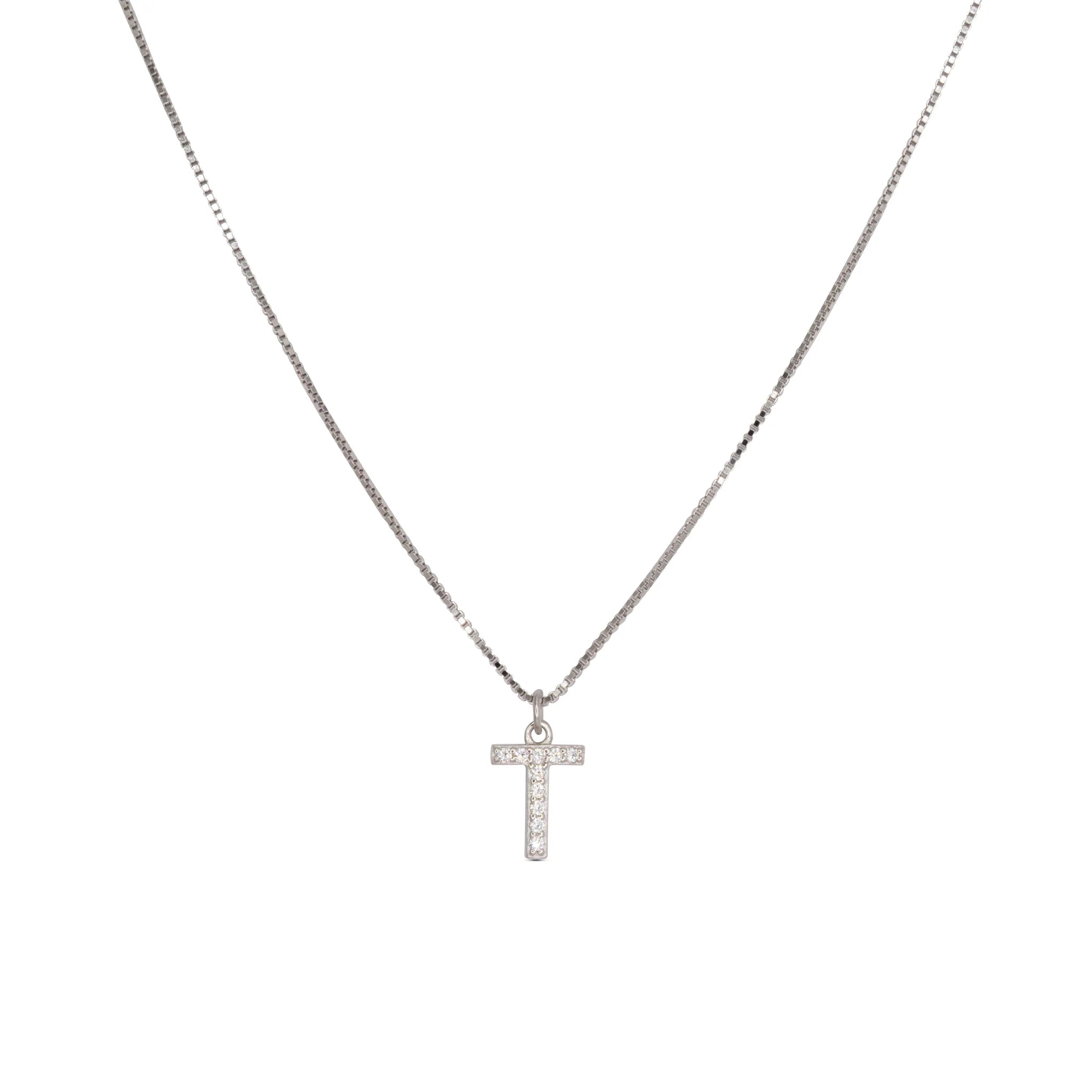 Initial Letters Necklace Dilvdò Silver White