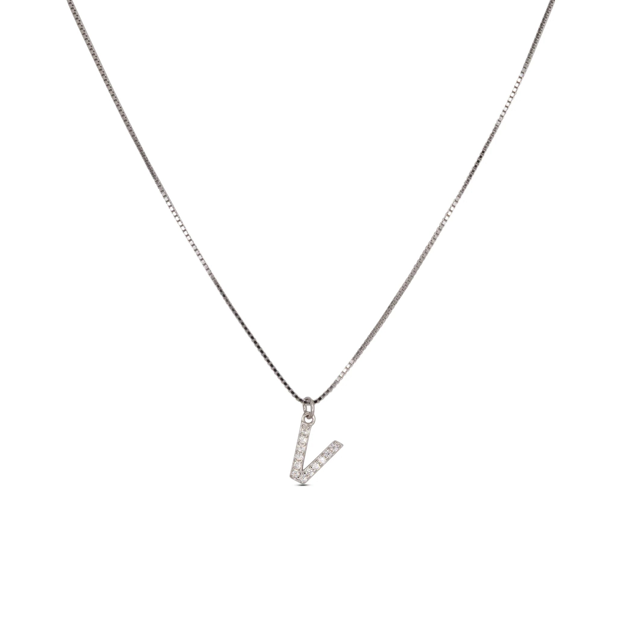 Initial Letters Necklace Dilvdò Silver White