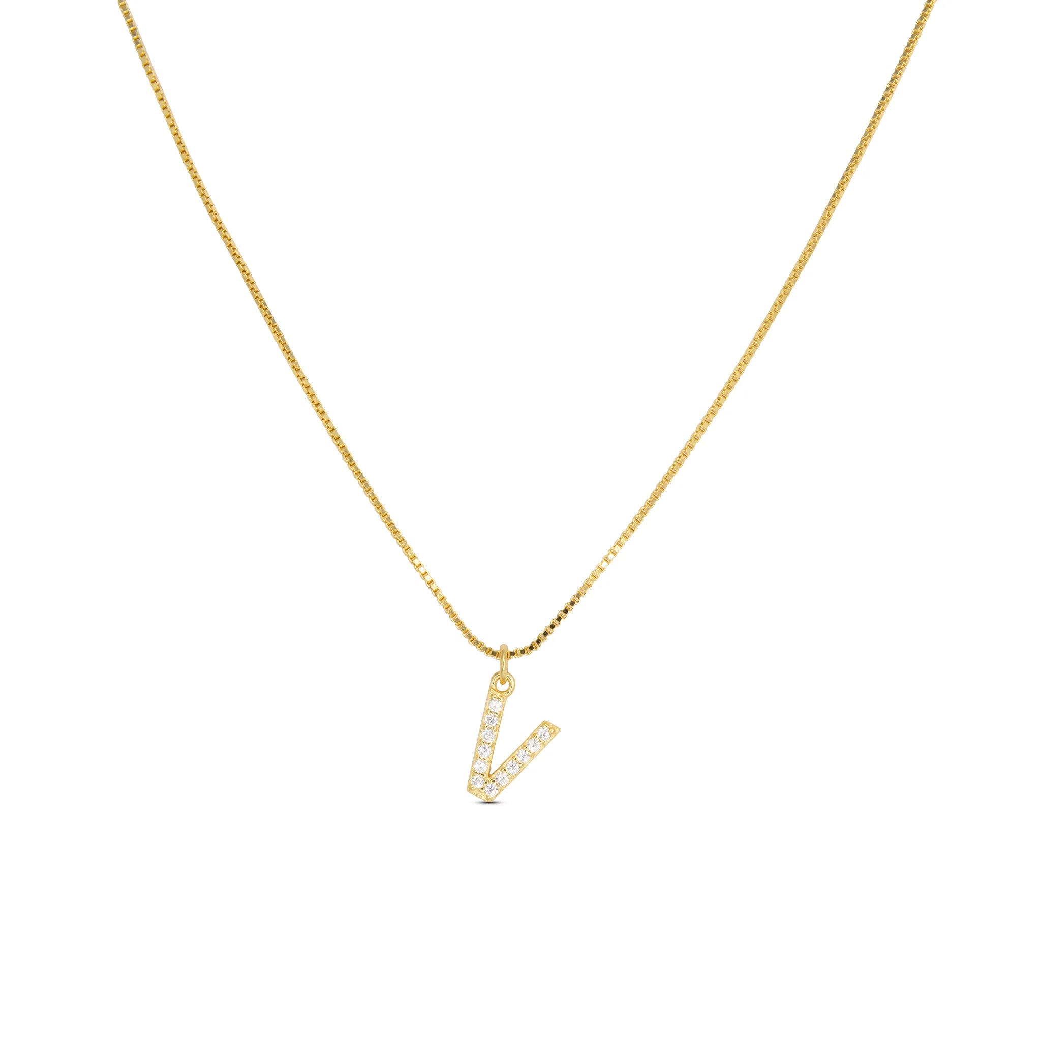 Initial Letters Necklace Dilvdò Gold White