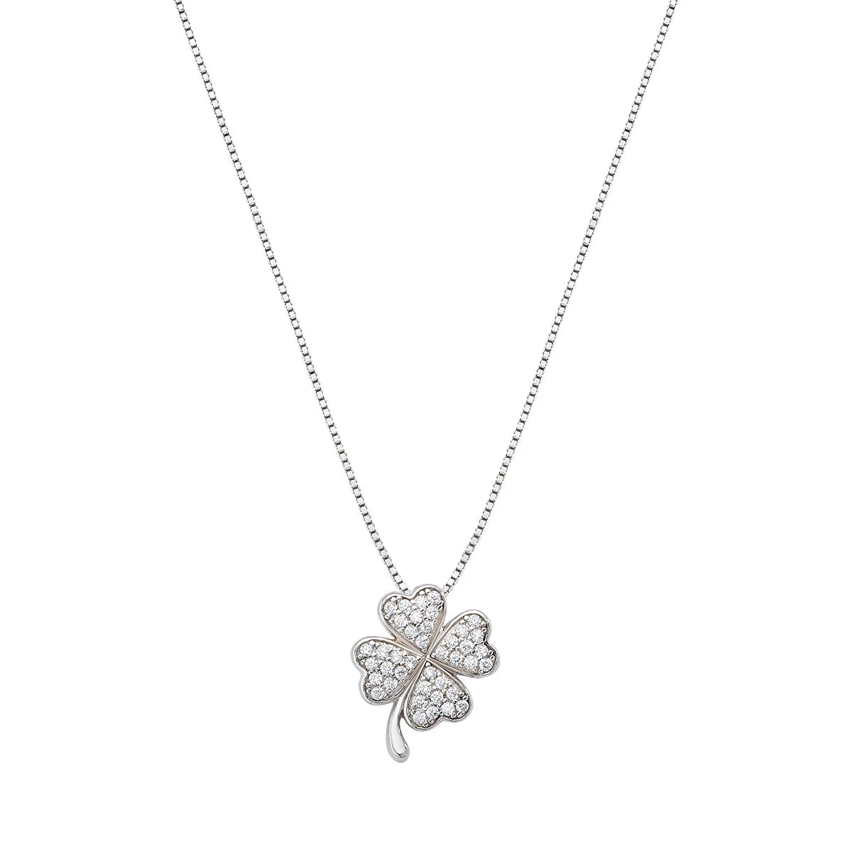 Collana Quadrifoglio Zirconato