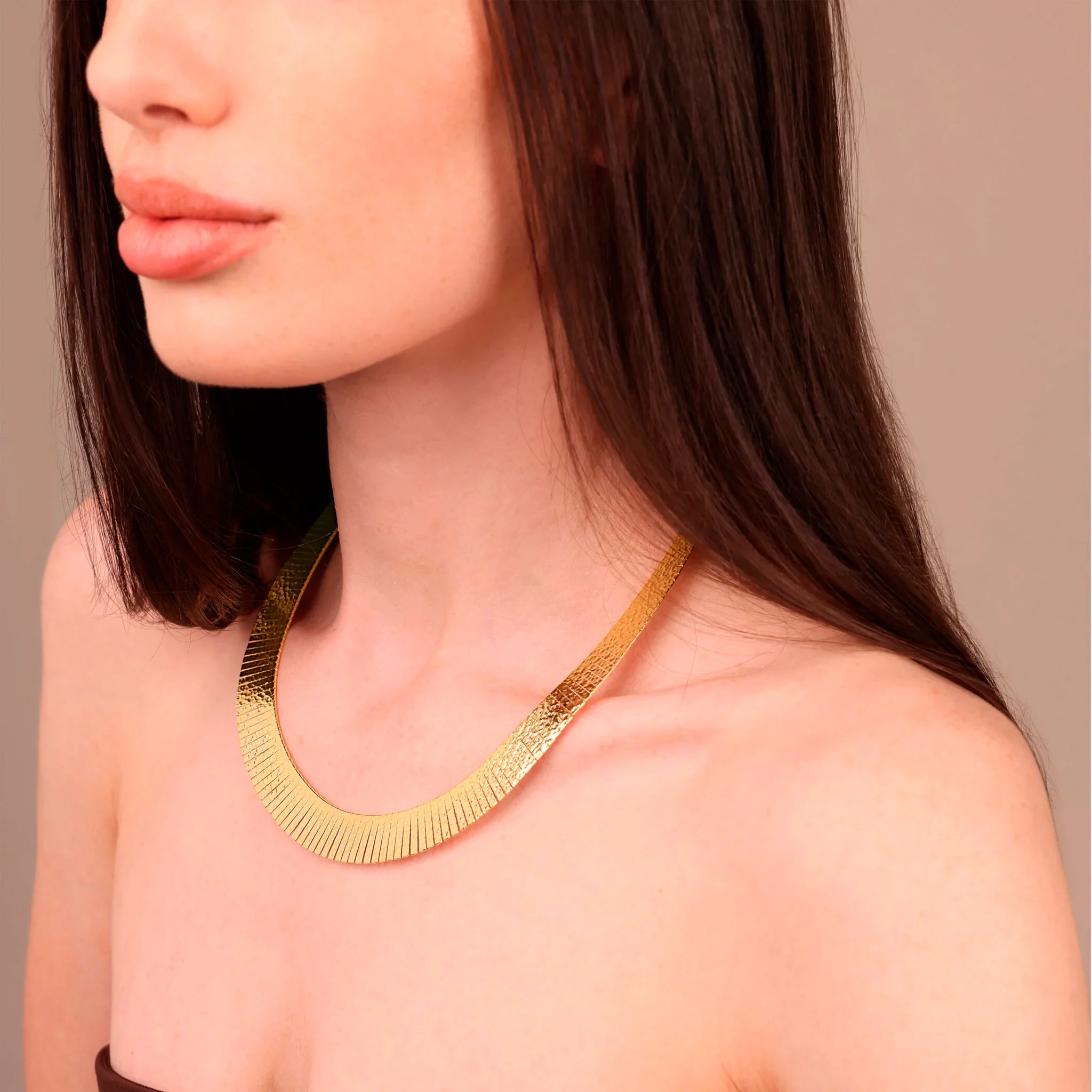 Etrusca - Collana Girocollo Cleopatra Martellata