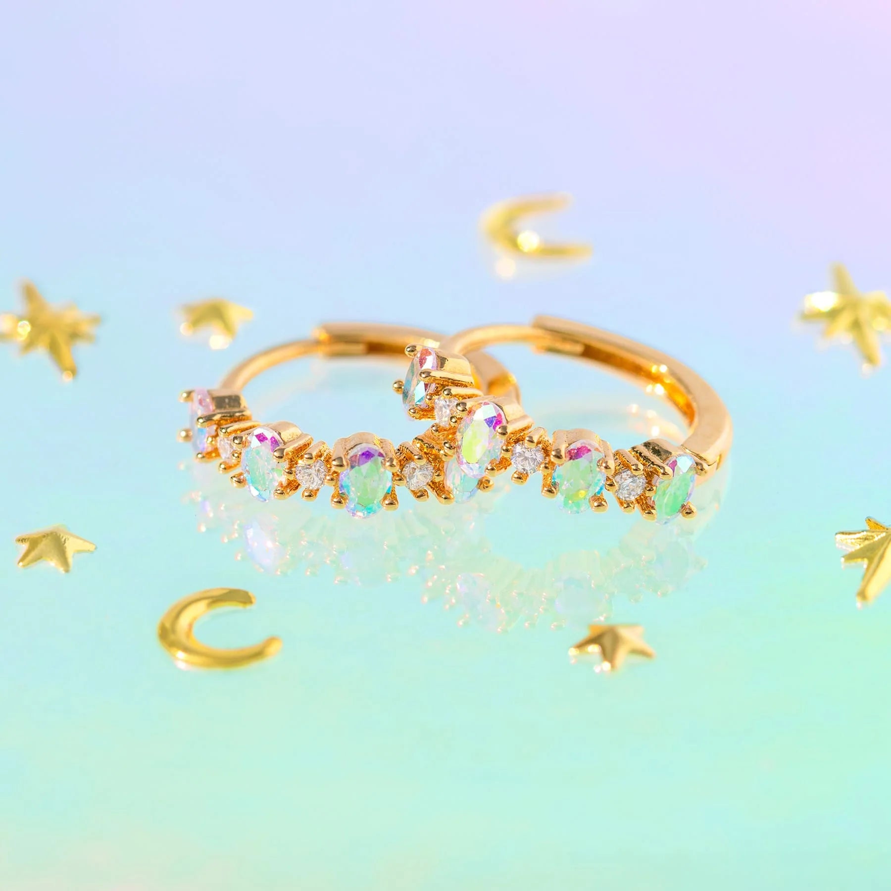 Iridescent Galaxy Hoops