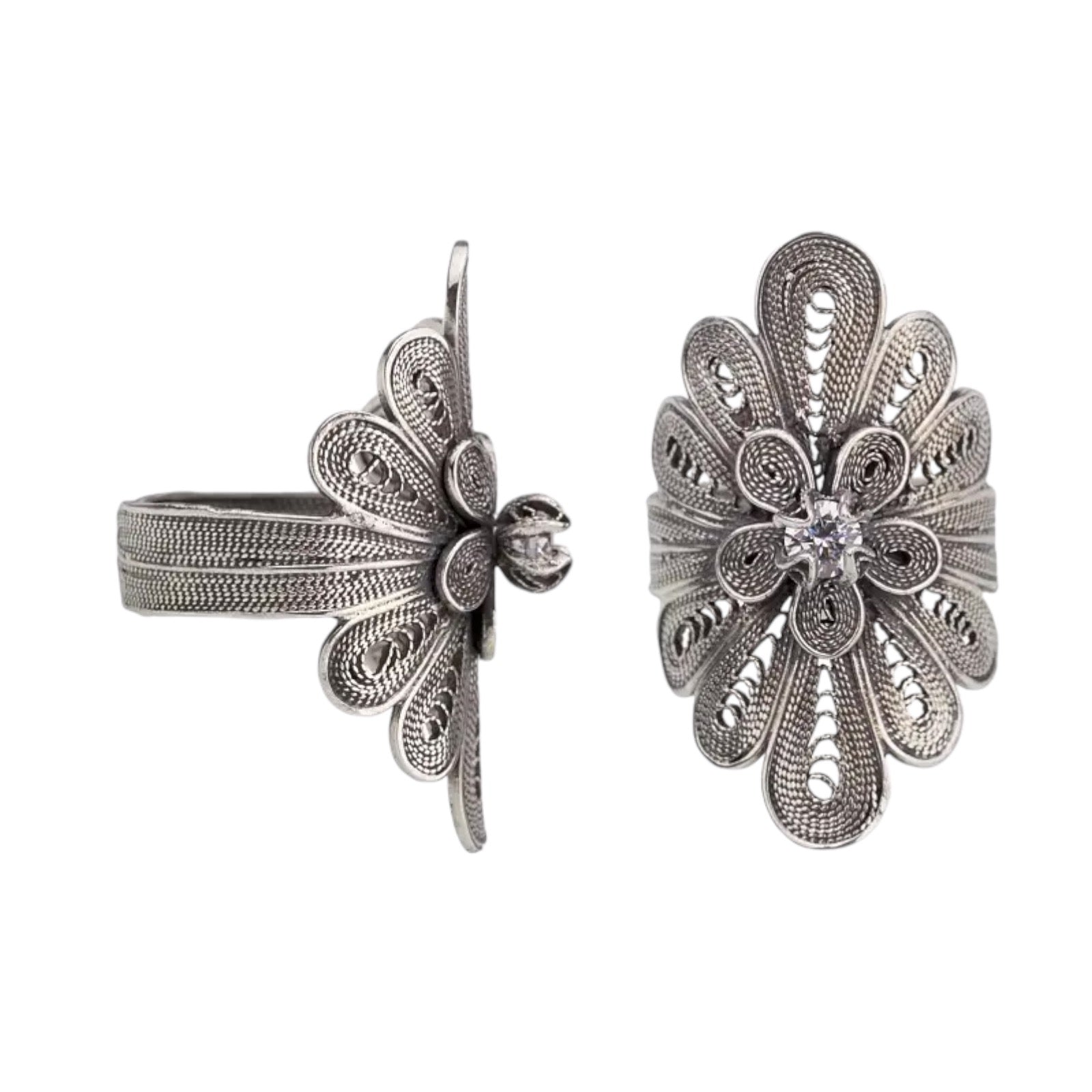 Yvone Christa - MOTHER NATURE BIG FLOWER FILIGREE RING