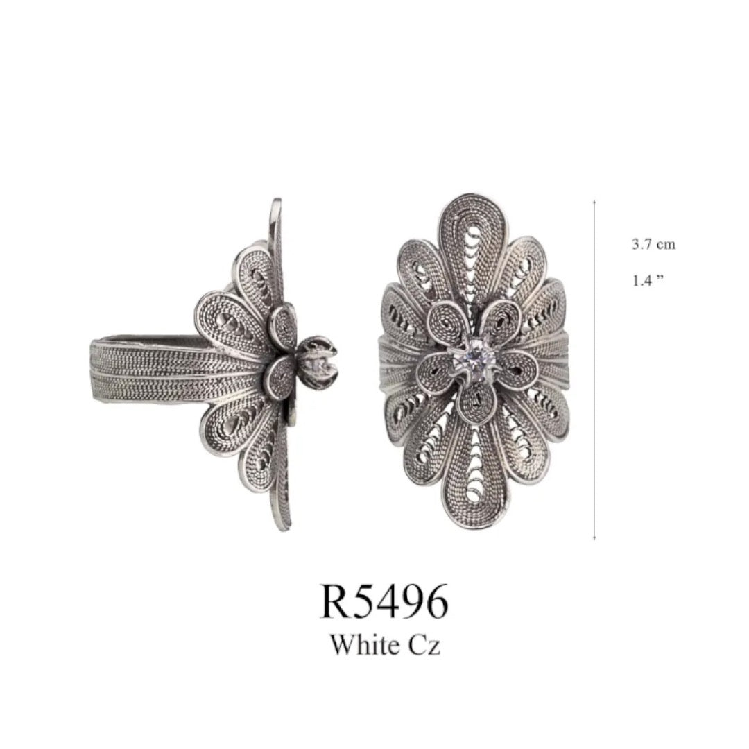 Yvone Christa - MOTHER NATURE BIG FLOWER FILIGREE RING