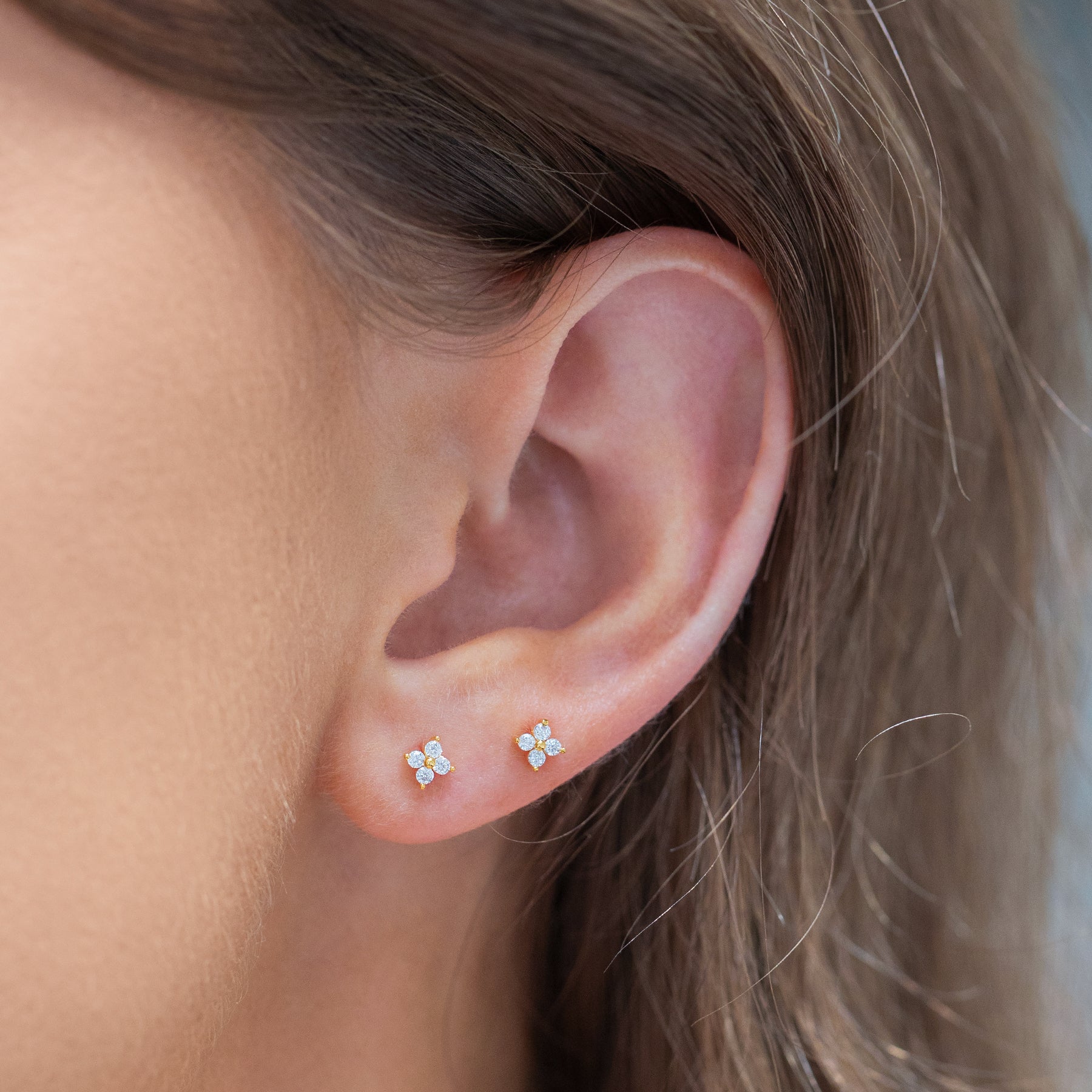 Teeny Tiny Clear Cluster Studs