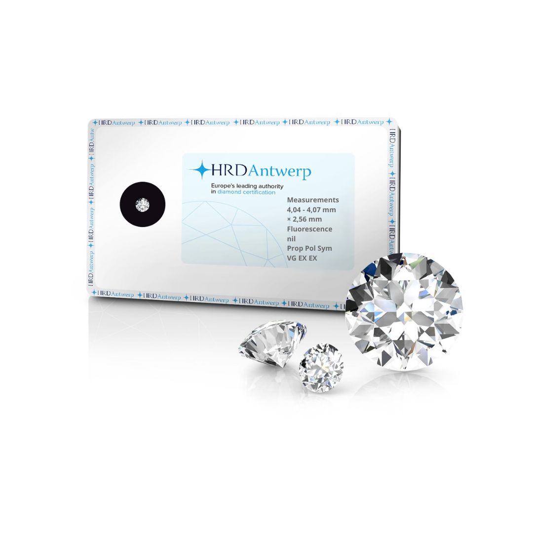 HRD Antwerp - Blister Diamante Naturale 0,27ct