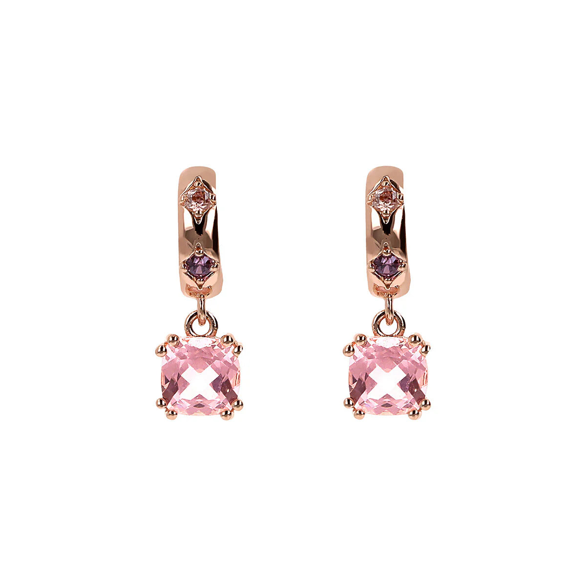 Bronzallure - Orecchini Pendenti Étoile con Prisma Gem Taglio a Cuscino