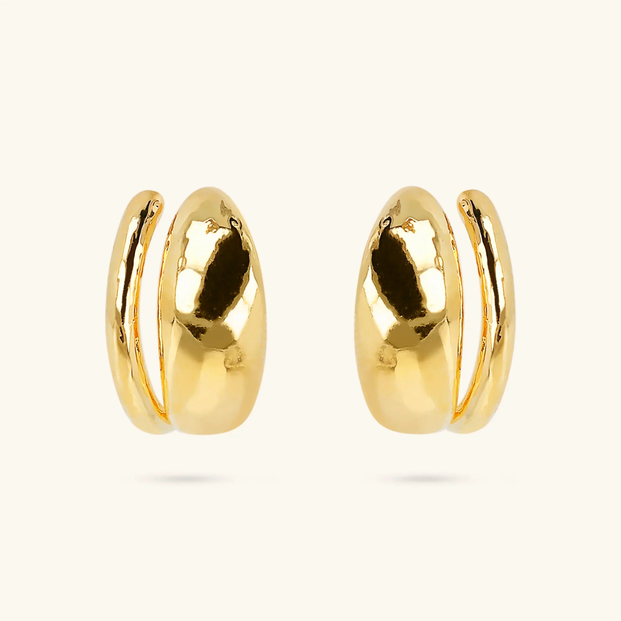 Etrusca - Orecchini Martellati Design Doppio