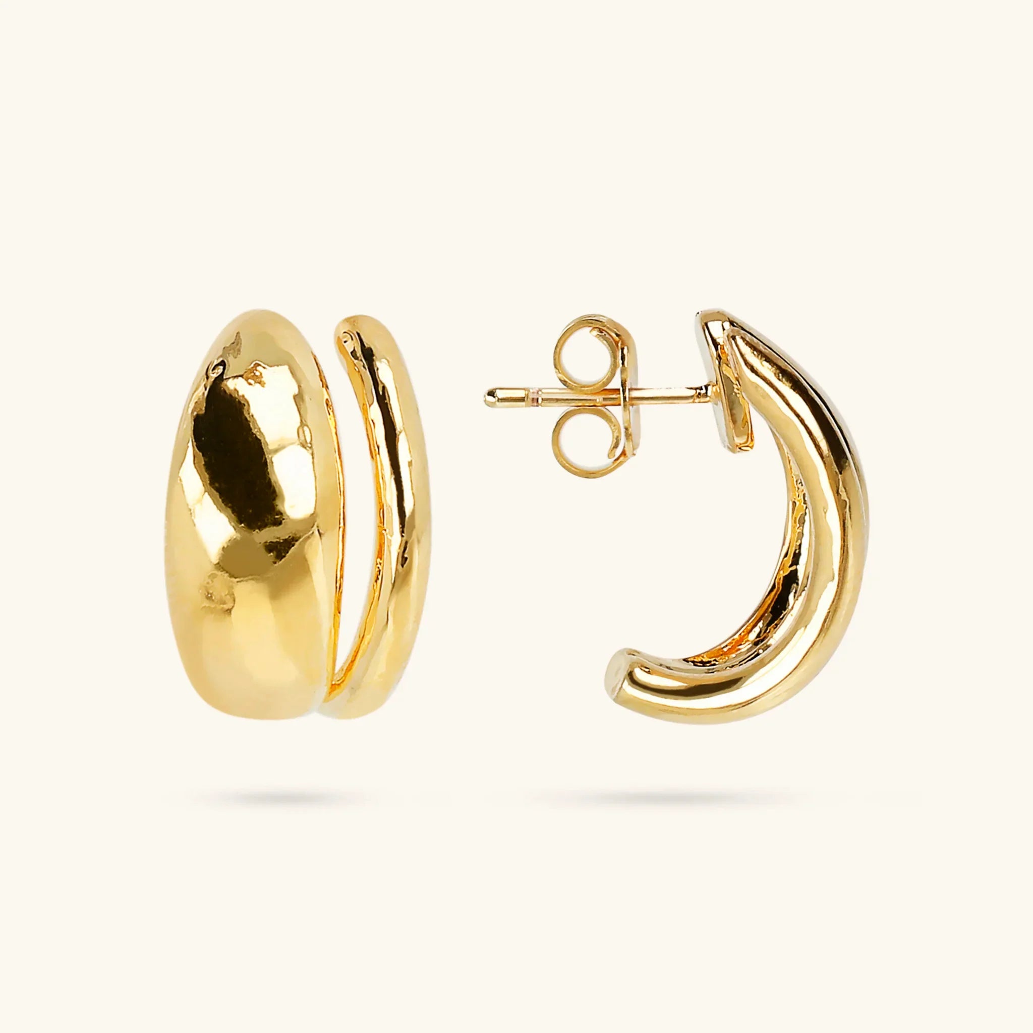 Etrusca - Orecchini Martellati Design Doppio