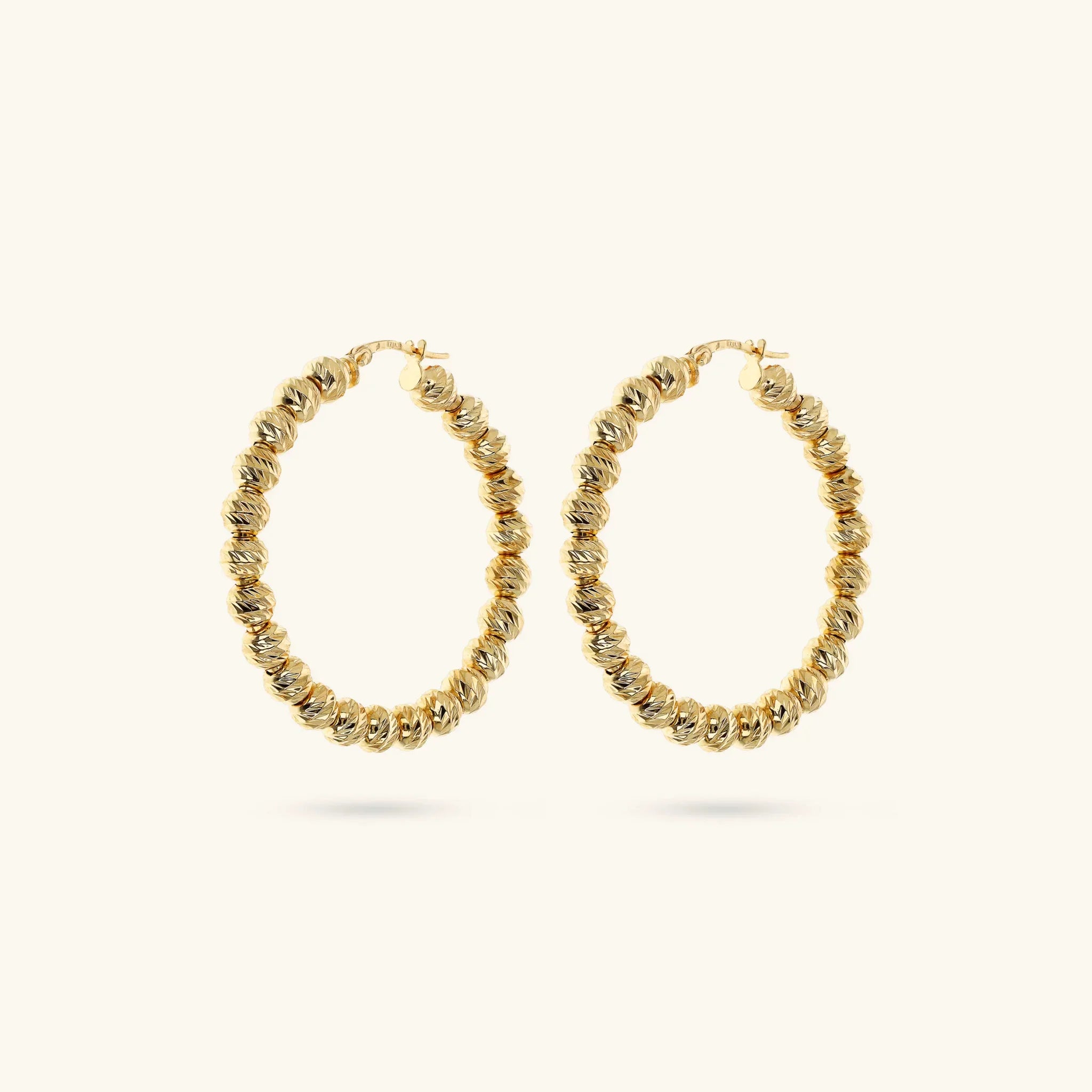 Etrusca - Orecchini a Cerchio con Bead Diamantate