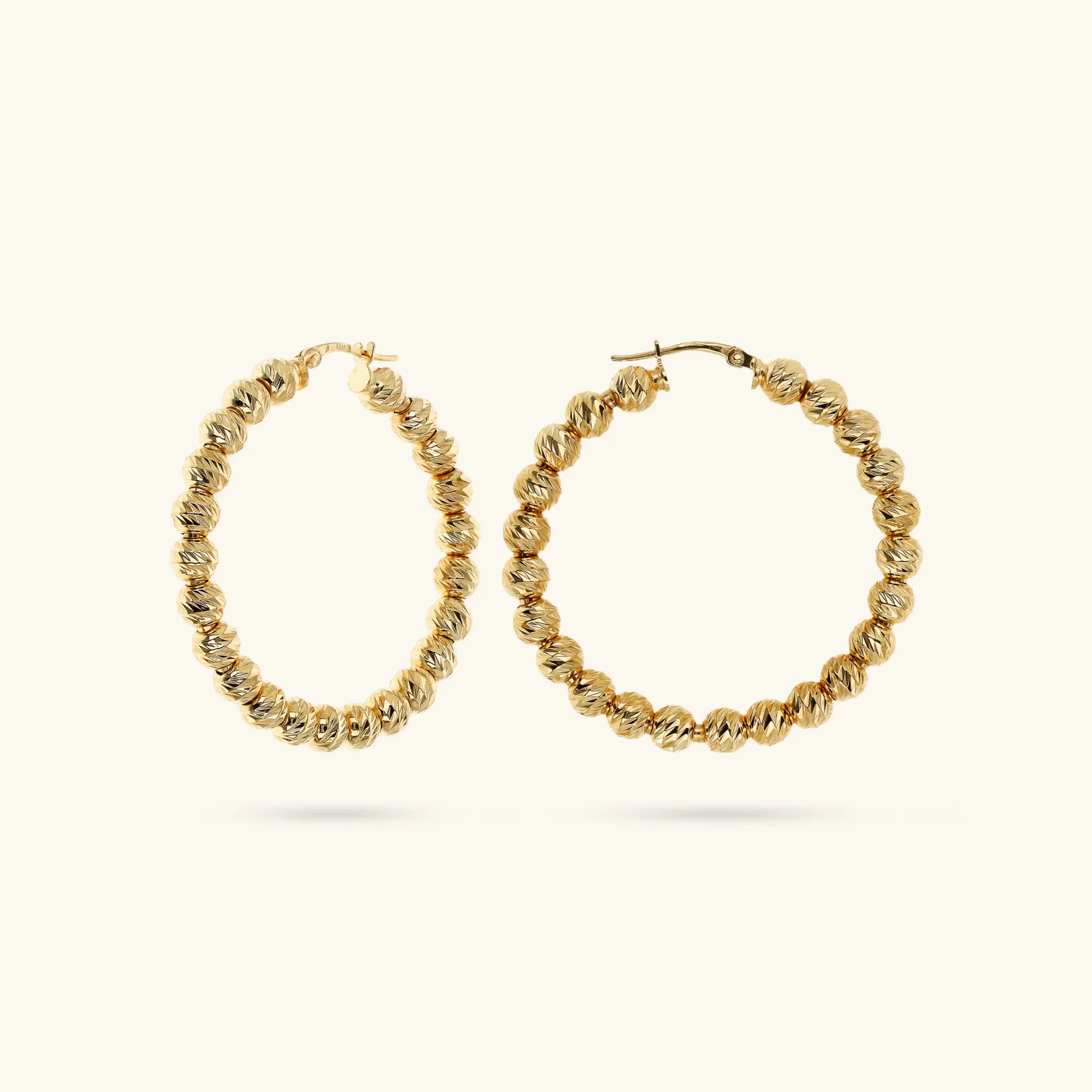 Etrusca - Orecchini a Cerchio con Bead Diamantate