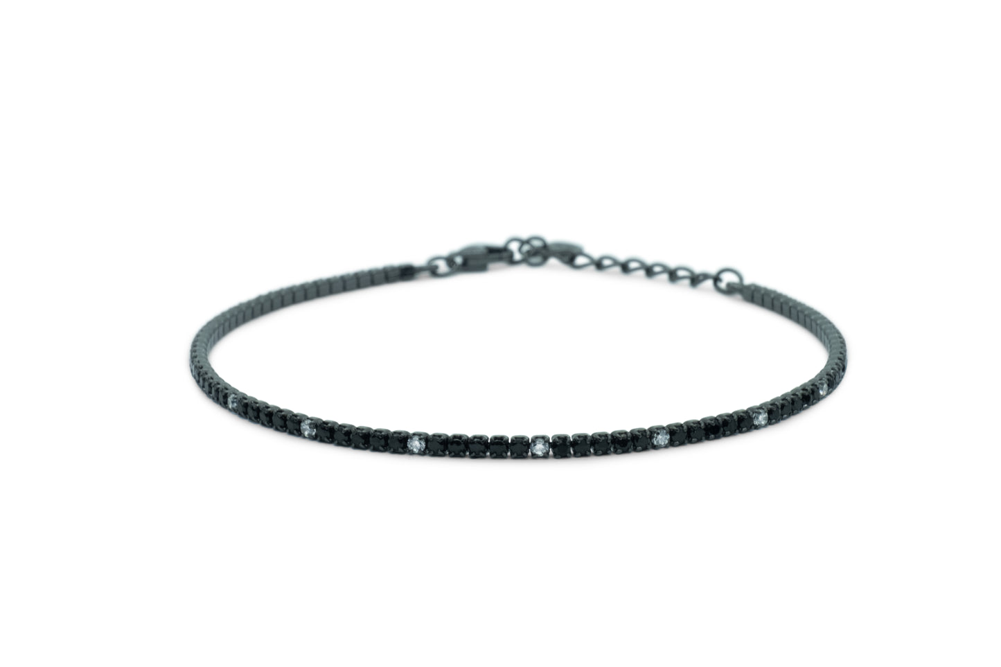 Bracciale Dilvdò Tennis 1.5mm Black Black & White