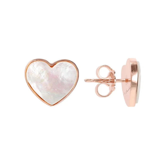 Bronzallure - Orecchini a Cuore in Madreperla
