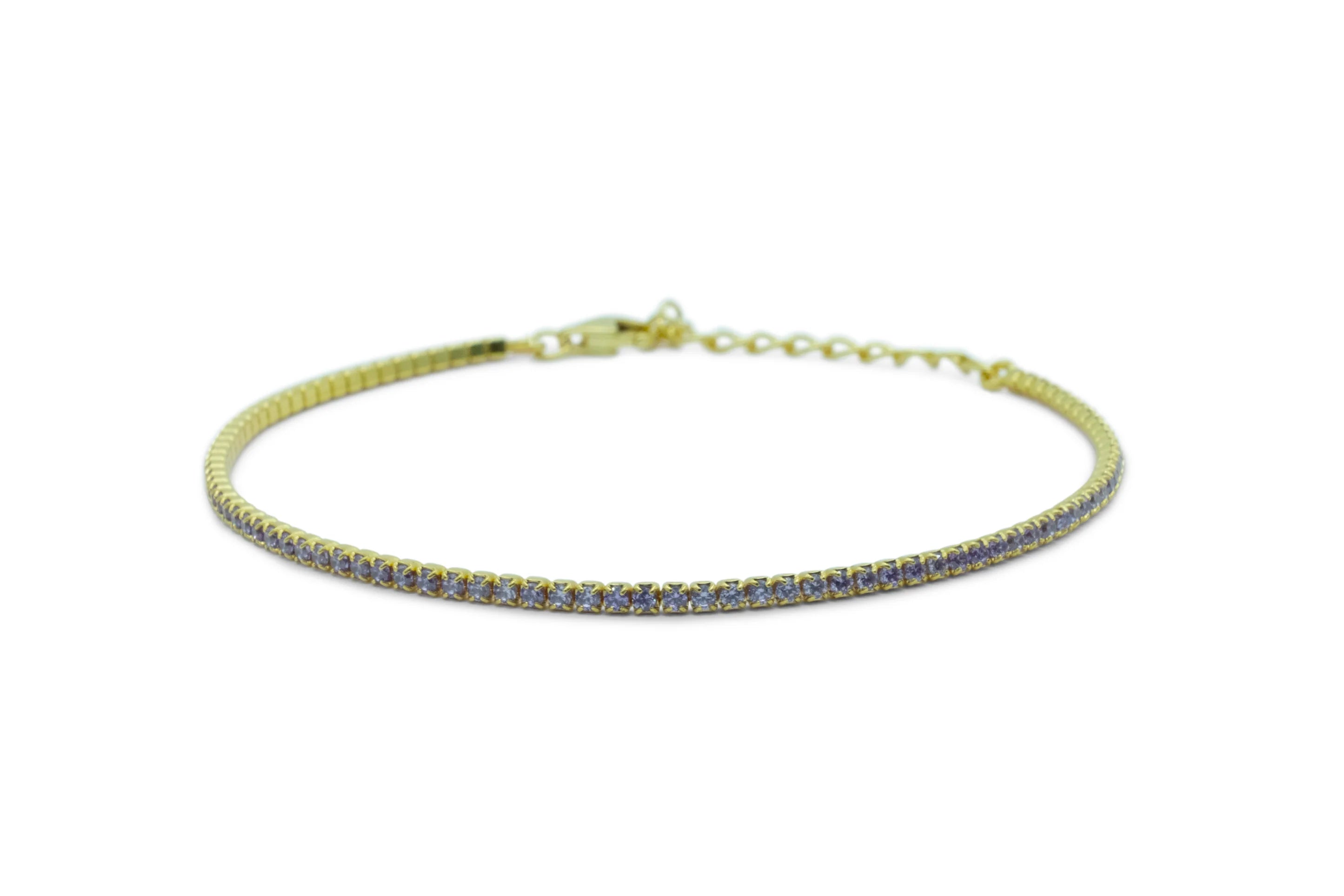 Bracciale Dilvdò Tennis 1.5mm Gold Lavender