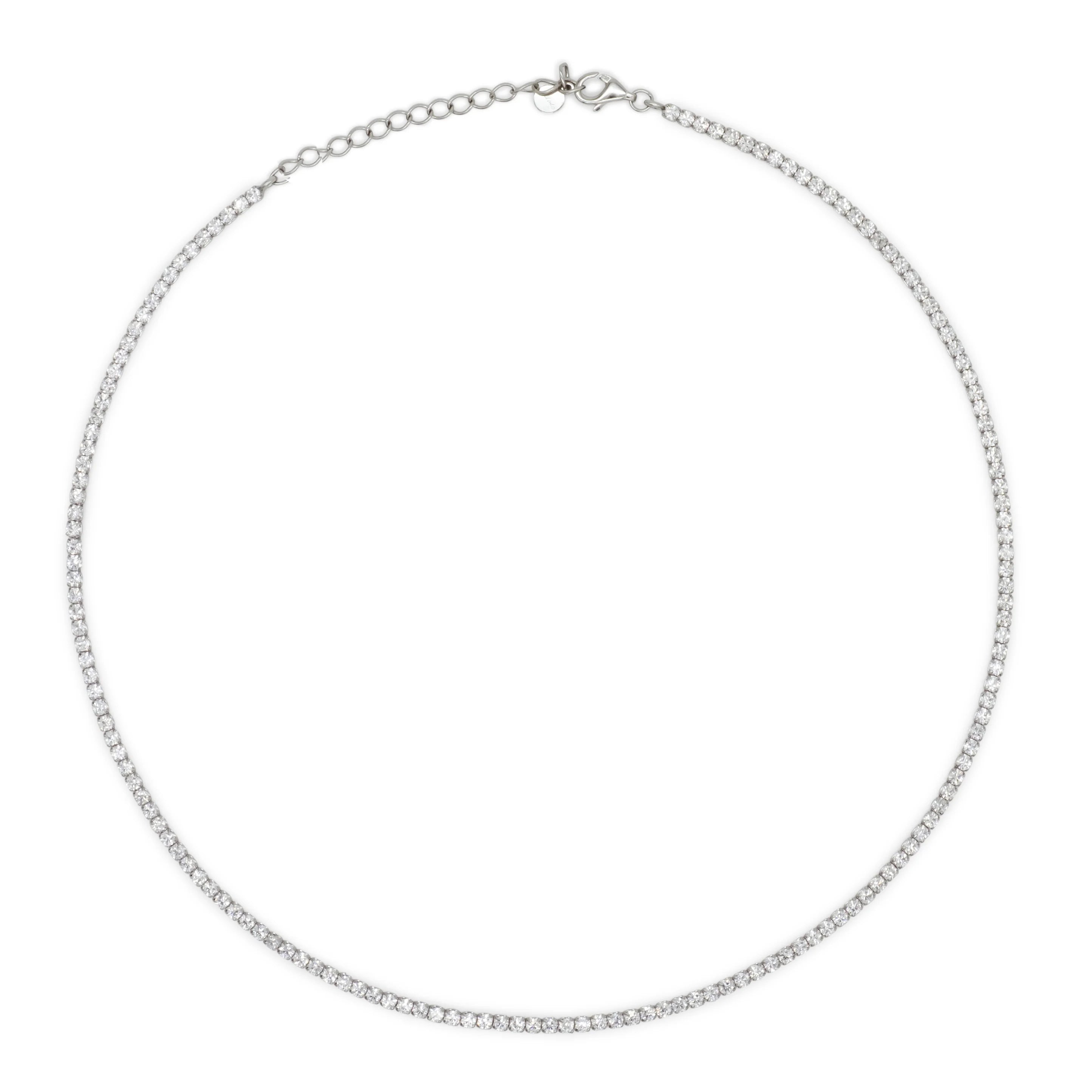 Chocker Dilvdò Tennis Silver White