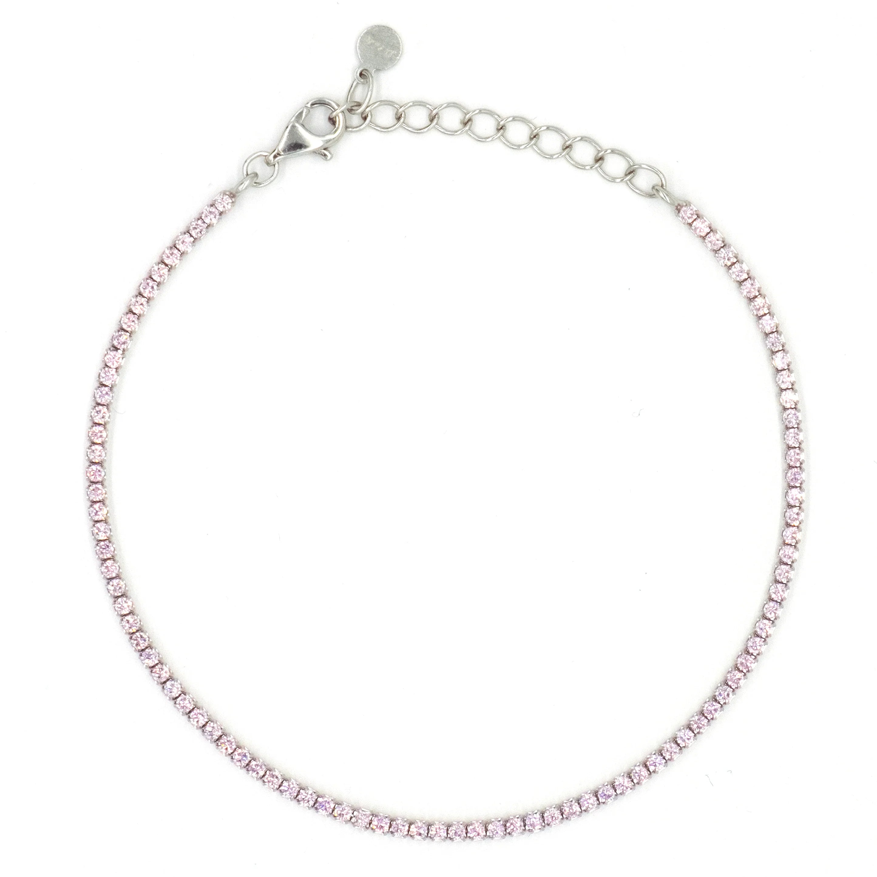 Bracciale Dilvdò Tennis 1.5mm Silver Pink