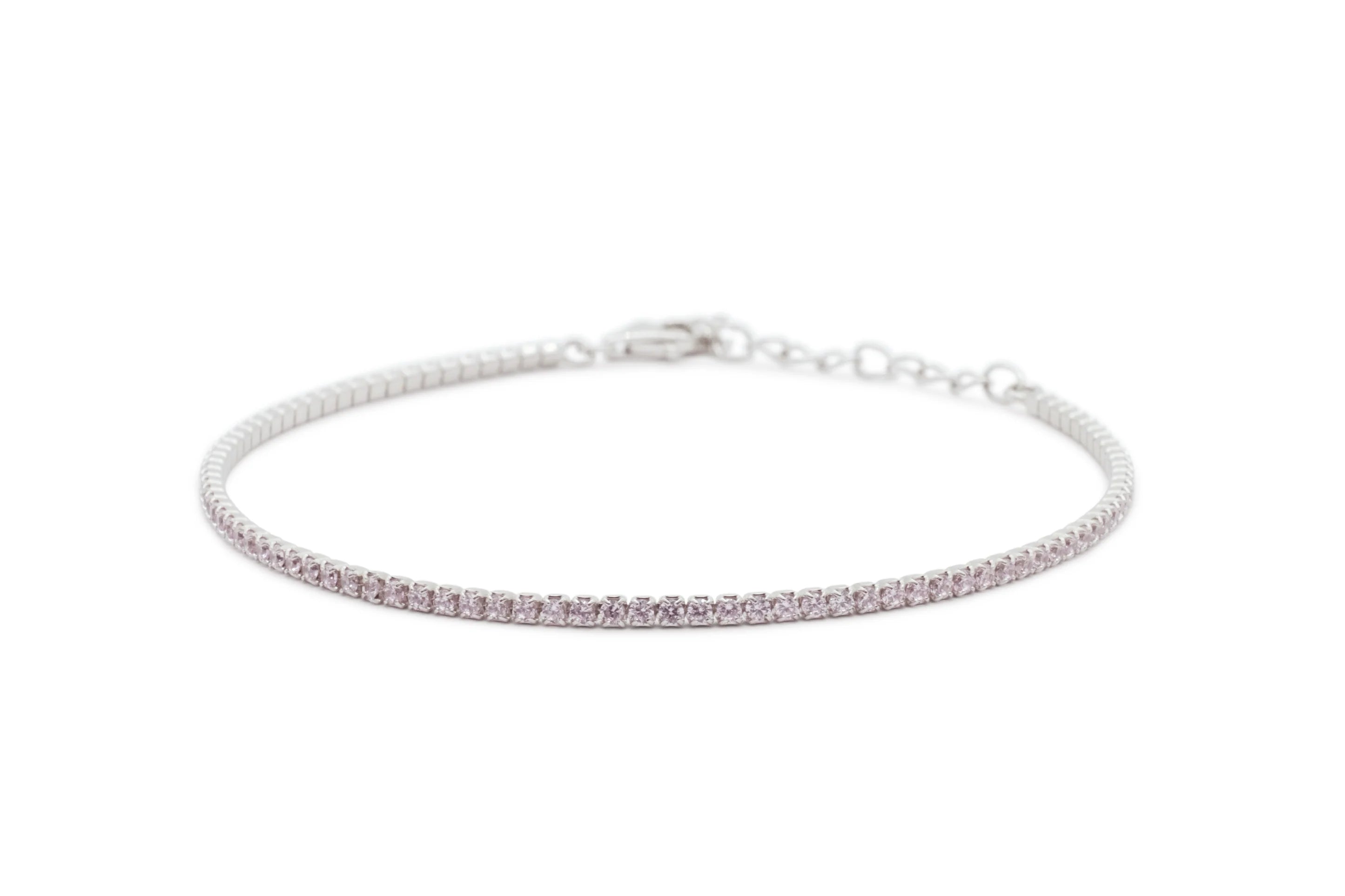Bracciale Dilvdò Tennis 1.5mm Silver Pink