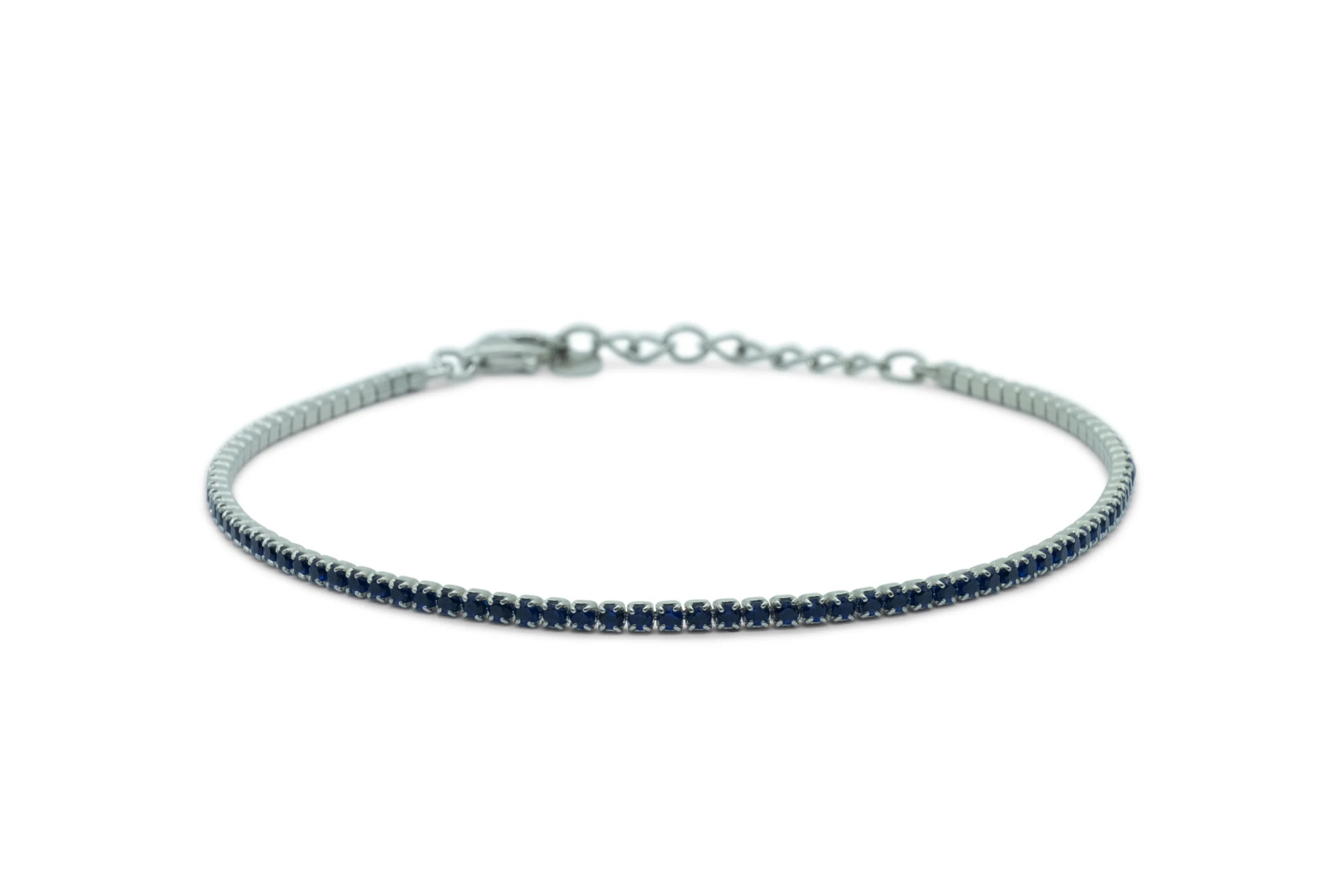 Bracciale Dilvdò Tennis 1.5mm Silver Blue