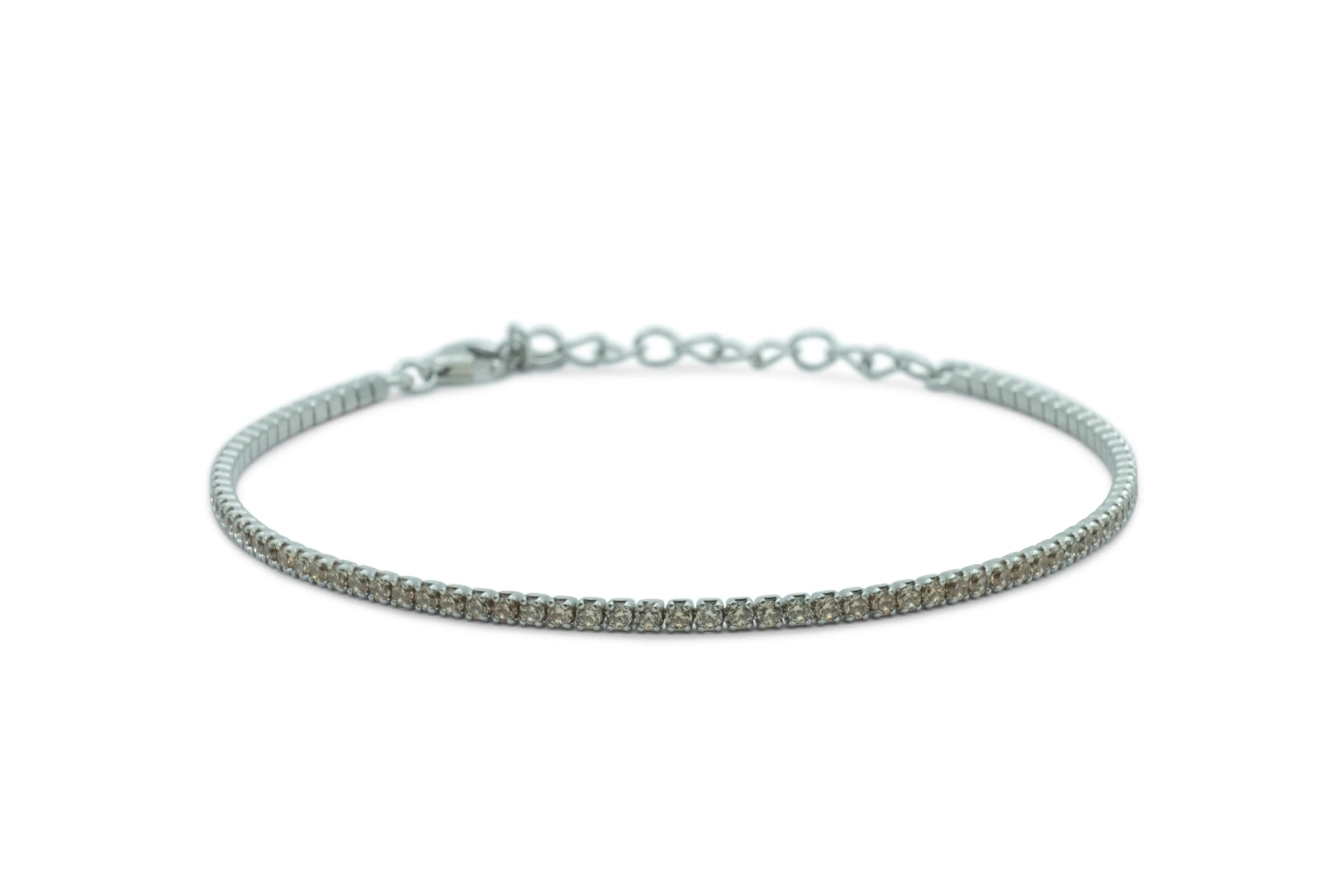 Bracciale Dilvdò Tennis 1.5mm Silver Champagne