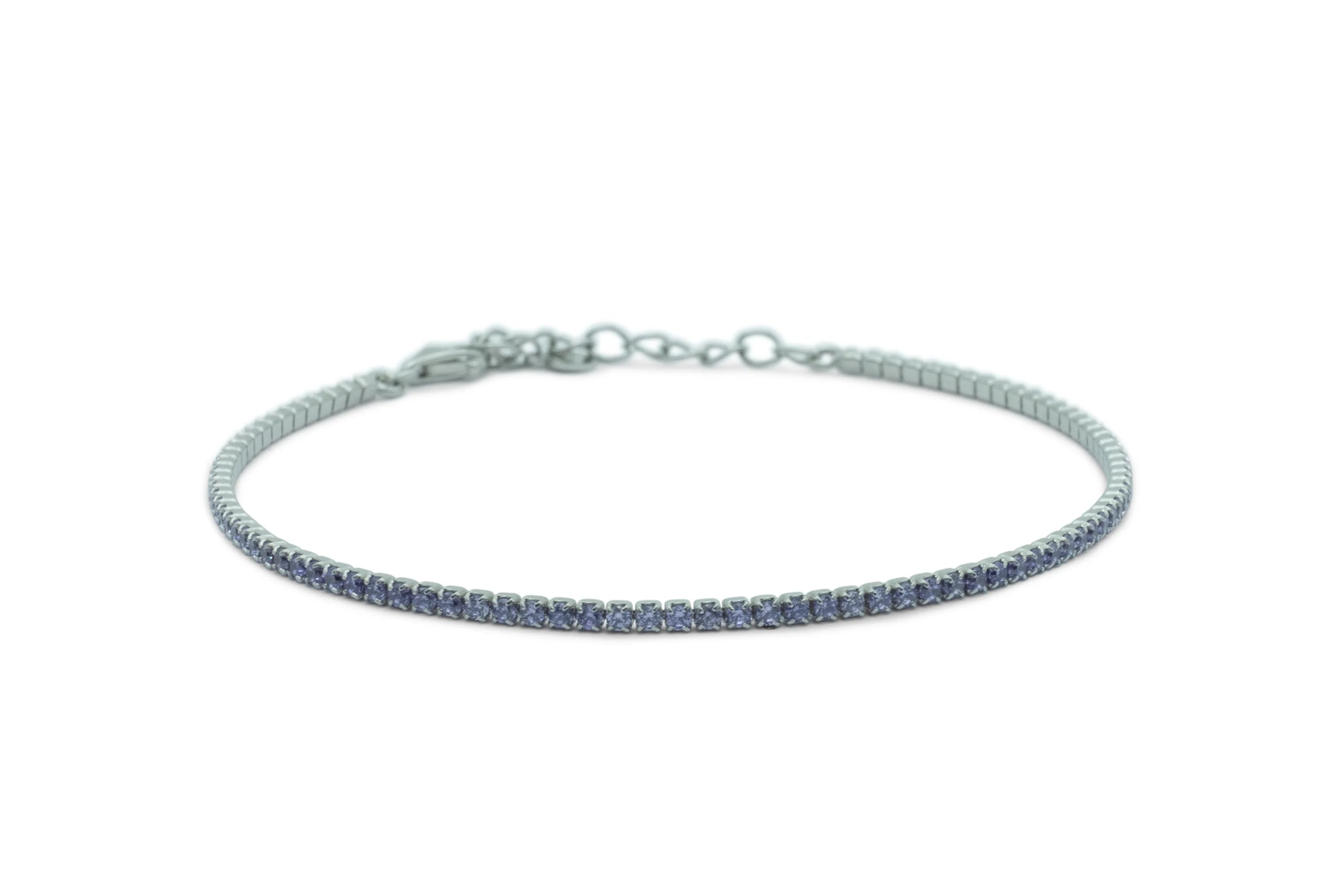 Bracciale Dilvdò Tennis 1.5mm Silver Lavender